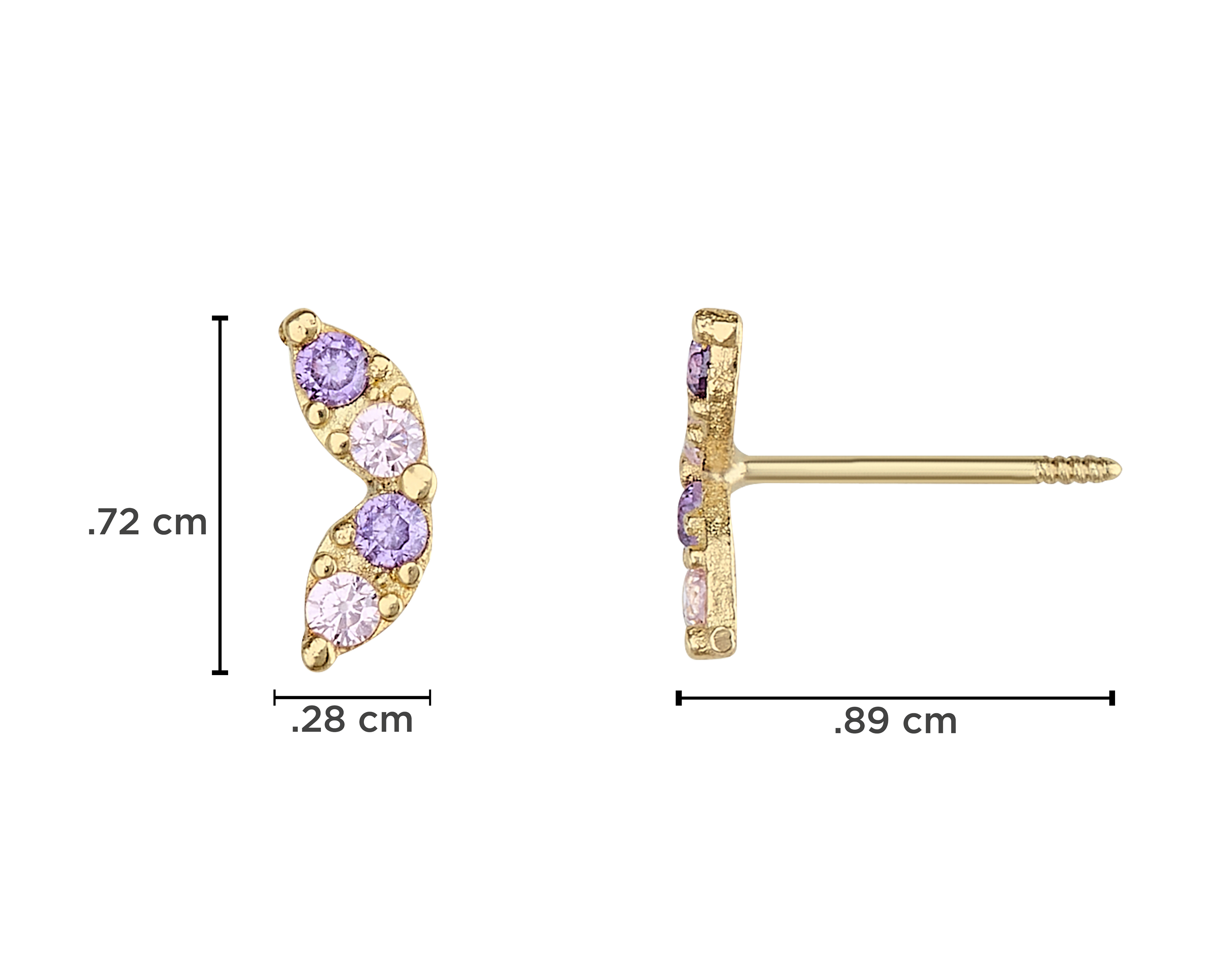 Foto 3 | Foto 3 | Broqueles de Oro 10k Baby Colors