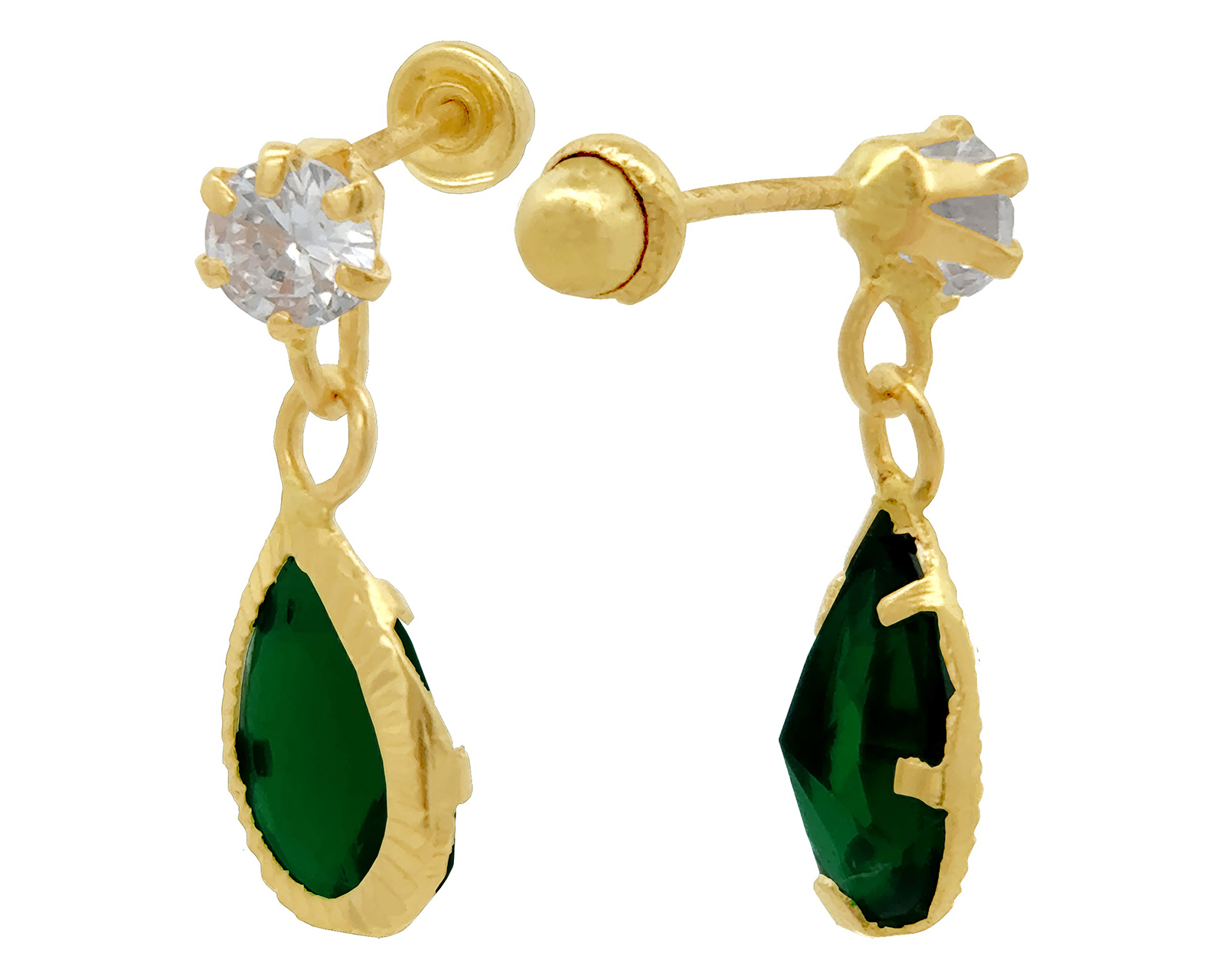Foto 4 pulgar | Foto 3 | Aretes de Oro 10k Sentimientos