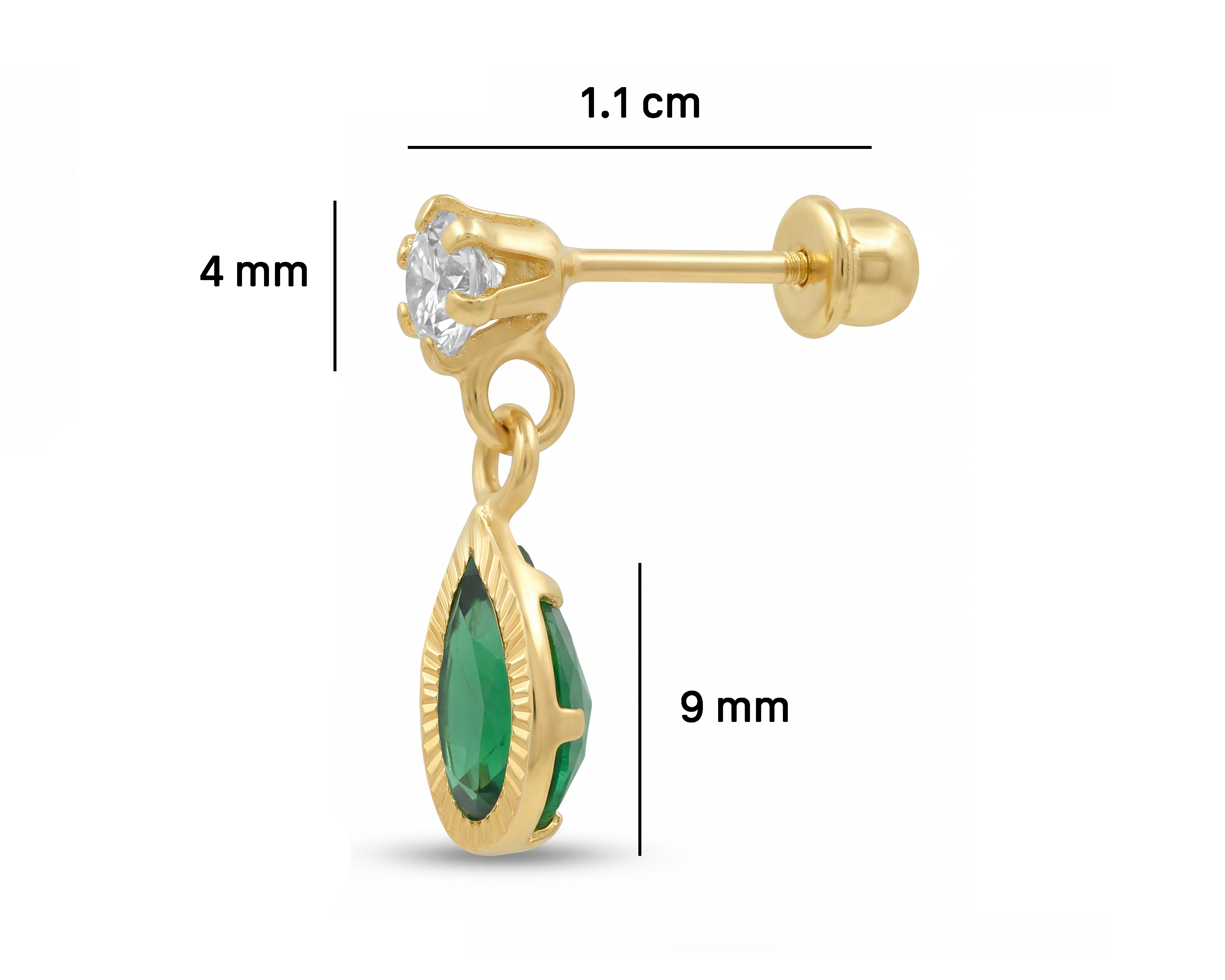 Foto 6 | Foto 6 | Aretes de Oro 10k Sentimientos