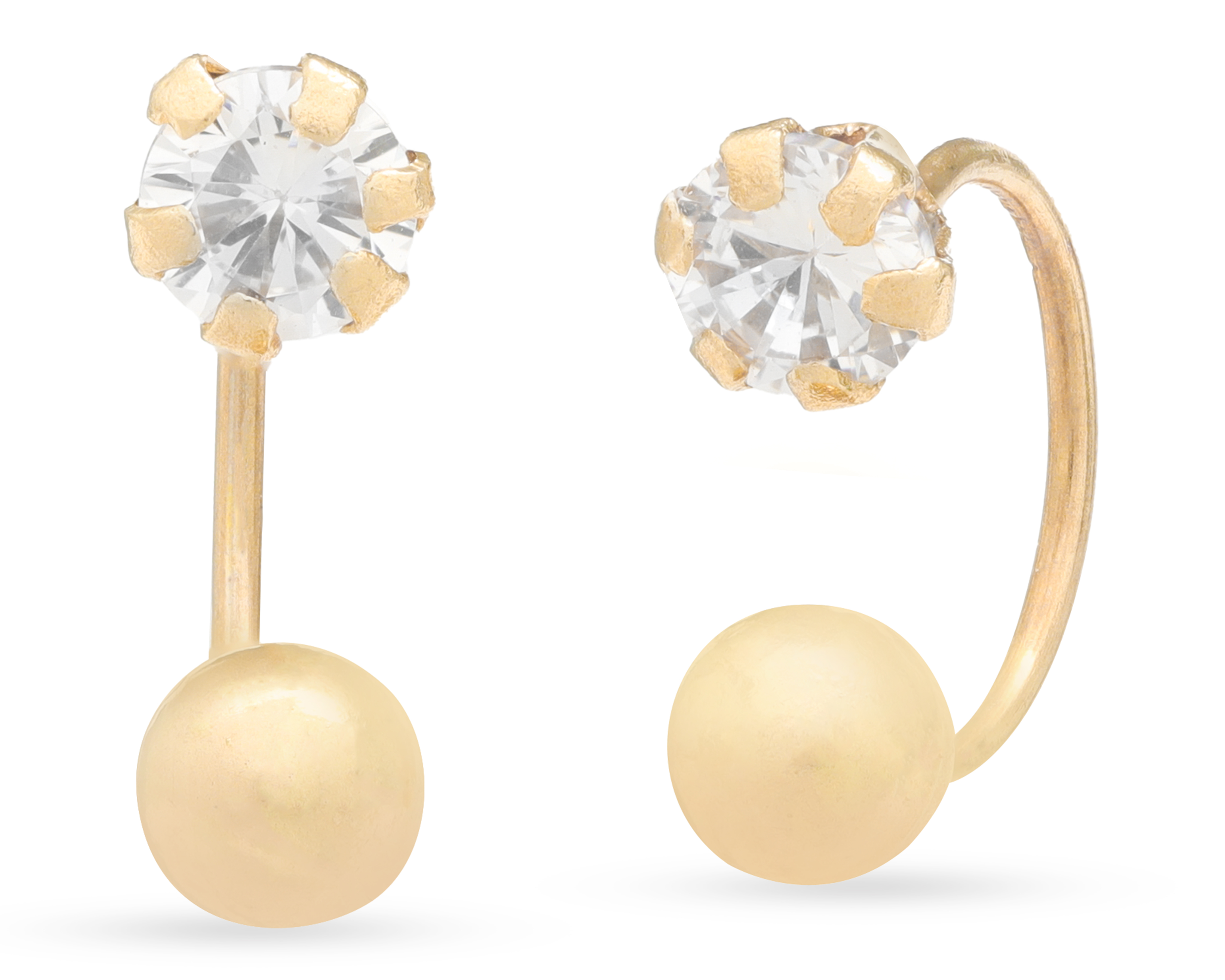 Broqueles de Oro 10k Sentimientos