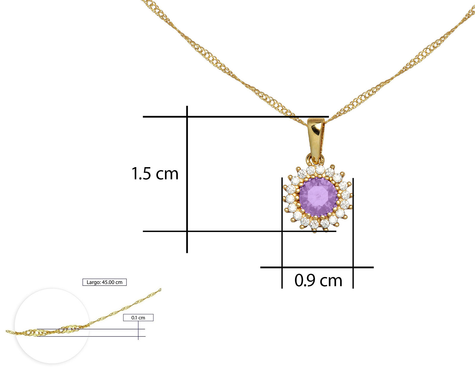 Foto 4 | Foto 4 | Collar de Oro 10k Moments