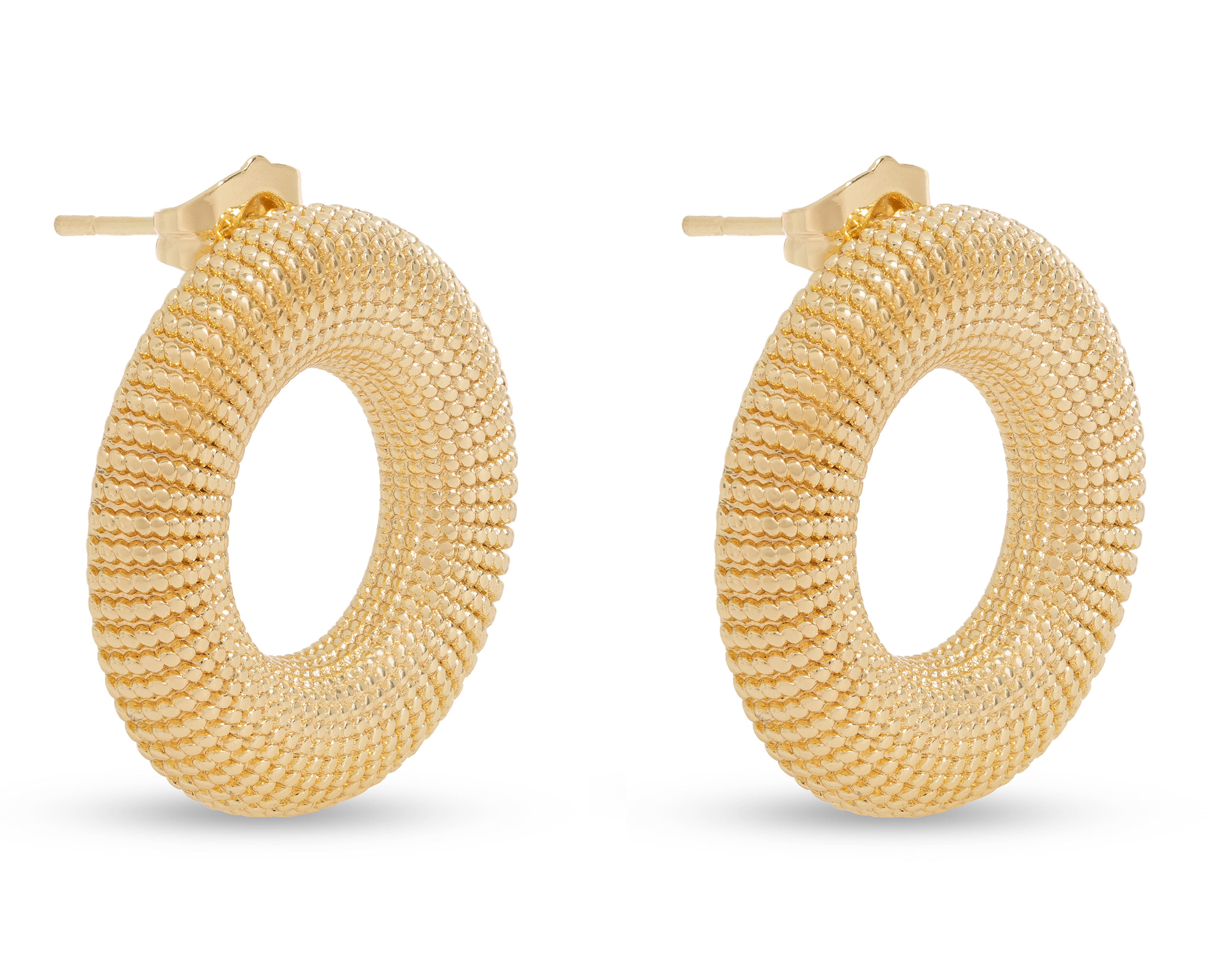 Foto 2 | Foto 2 | Aretes de Chapa de Oro 18k Steeltime