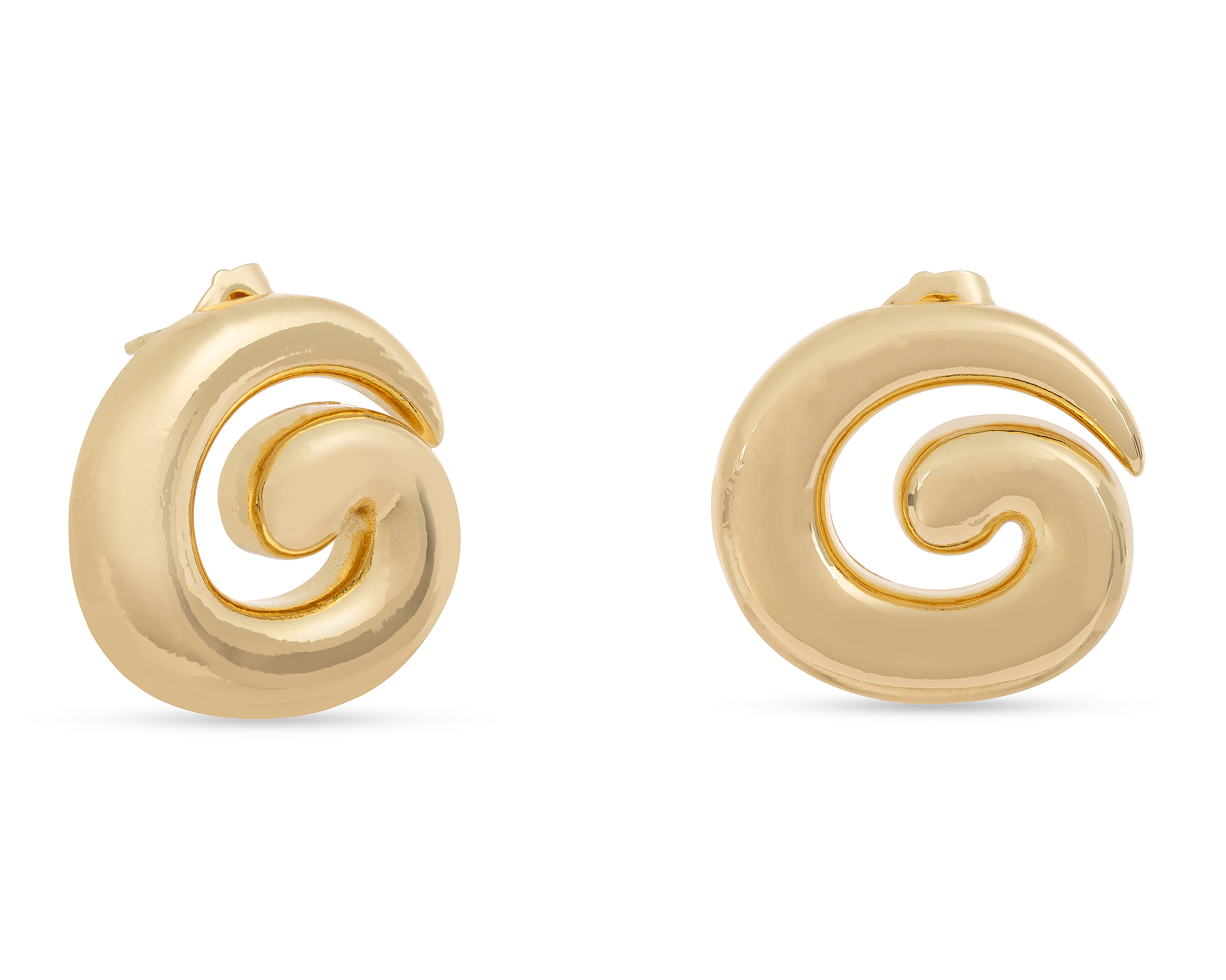 Foto 2 pulgar | Foto 1 | Aretes de Chapa de Oro 18k Steeltime