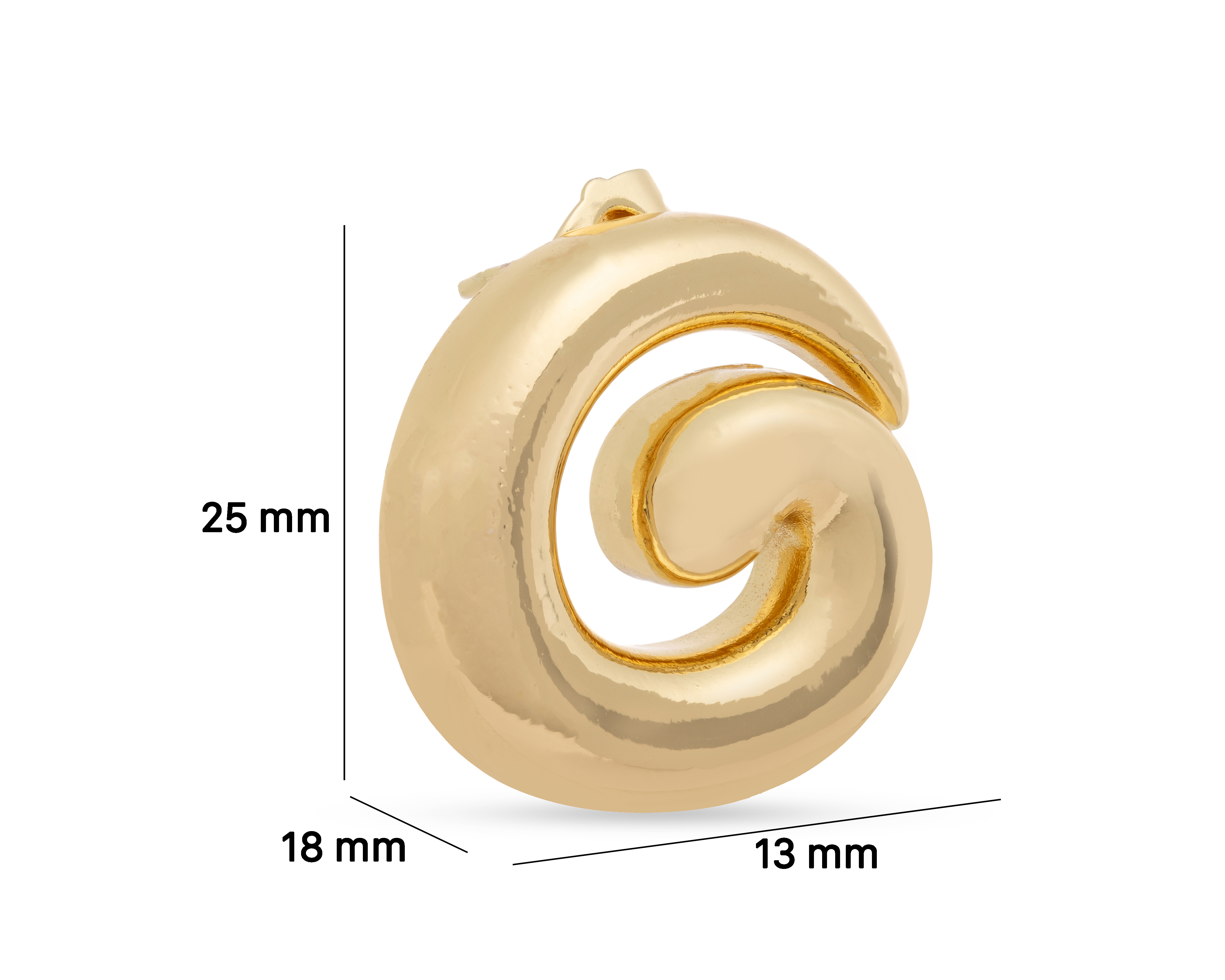 Foto 5 | Foto 5 | Aretes de Chapa de Oro 18k Steeltime