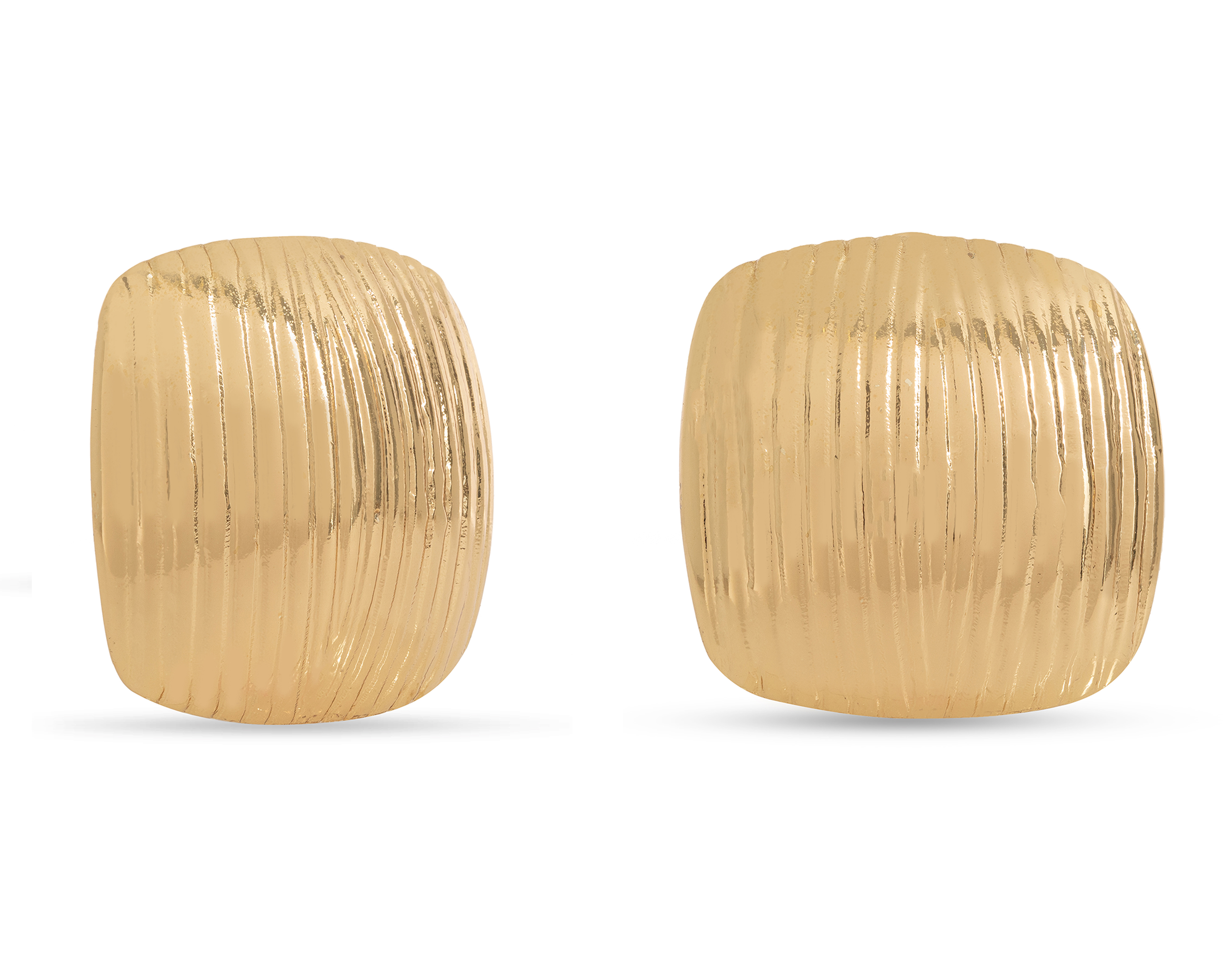 Foto 2 pulgar | Foto 1 | Aretes de Chapa de Oro 18k Steeltime