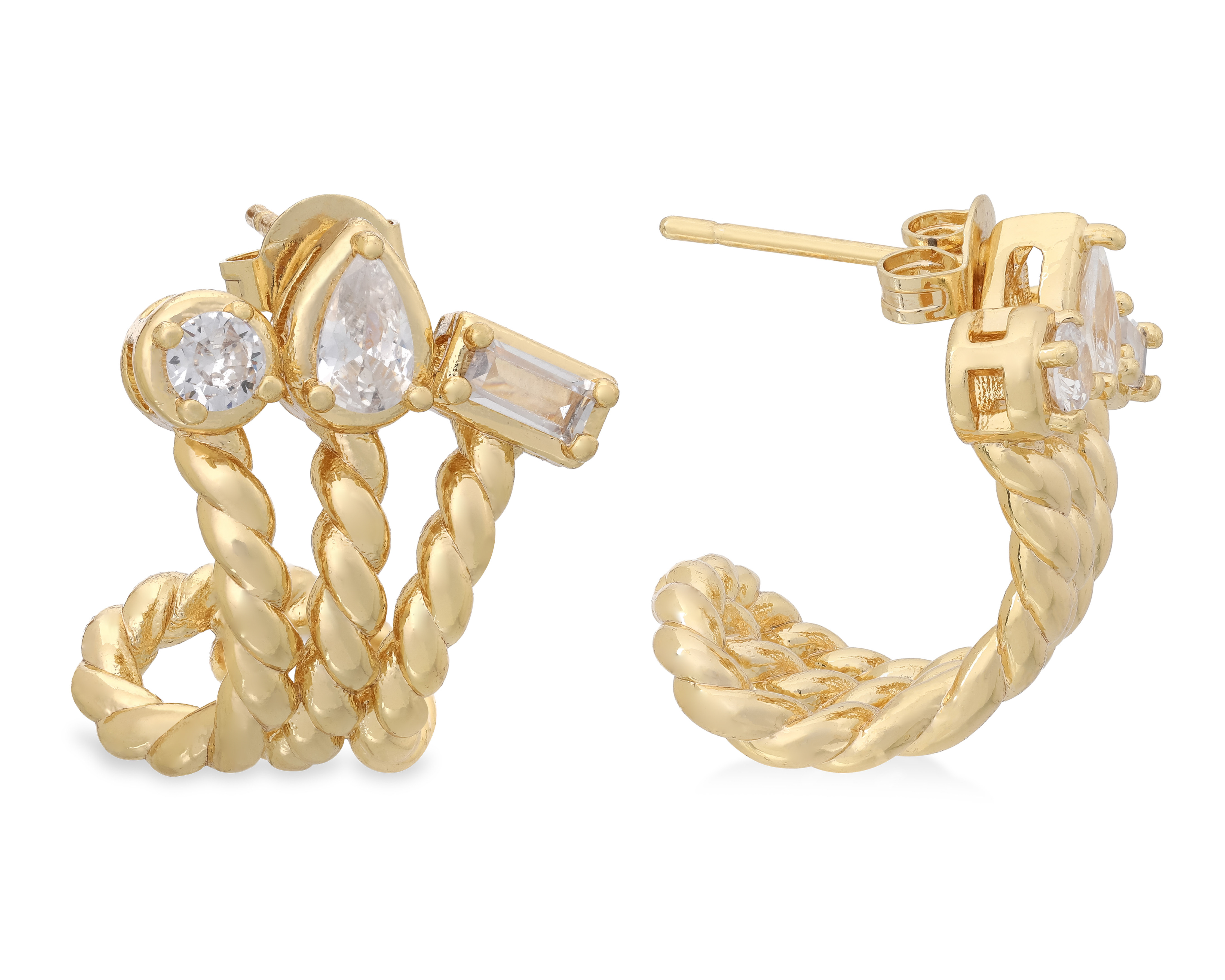 Foto 1 | Foto 1 | Aretes Cuff de Chapa de Oro 18K Steeltime