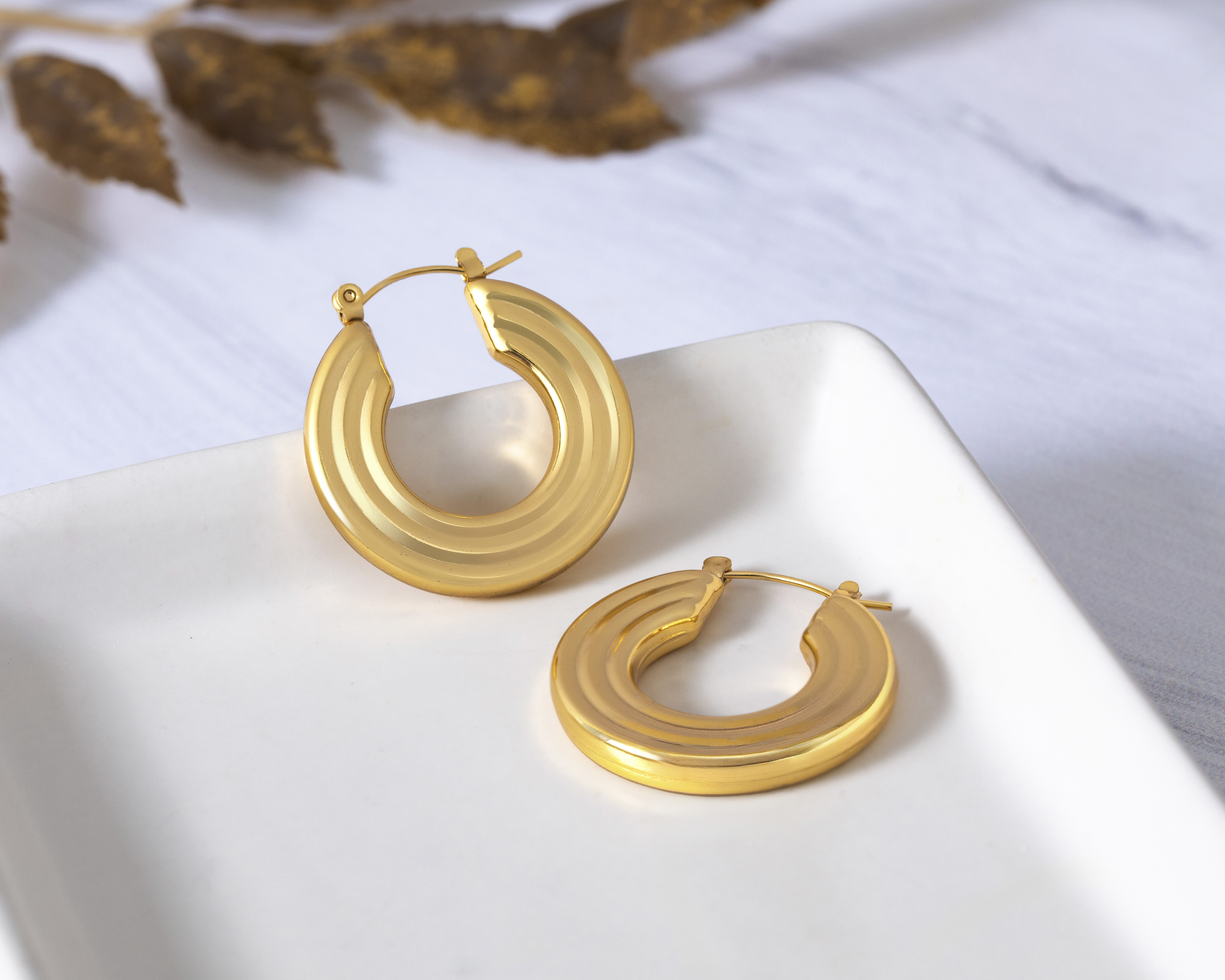 Foto 4 | Foto 4 | Arracadas Chapa de Oro 18k Steeltime