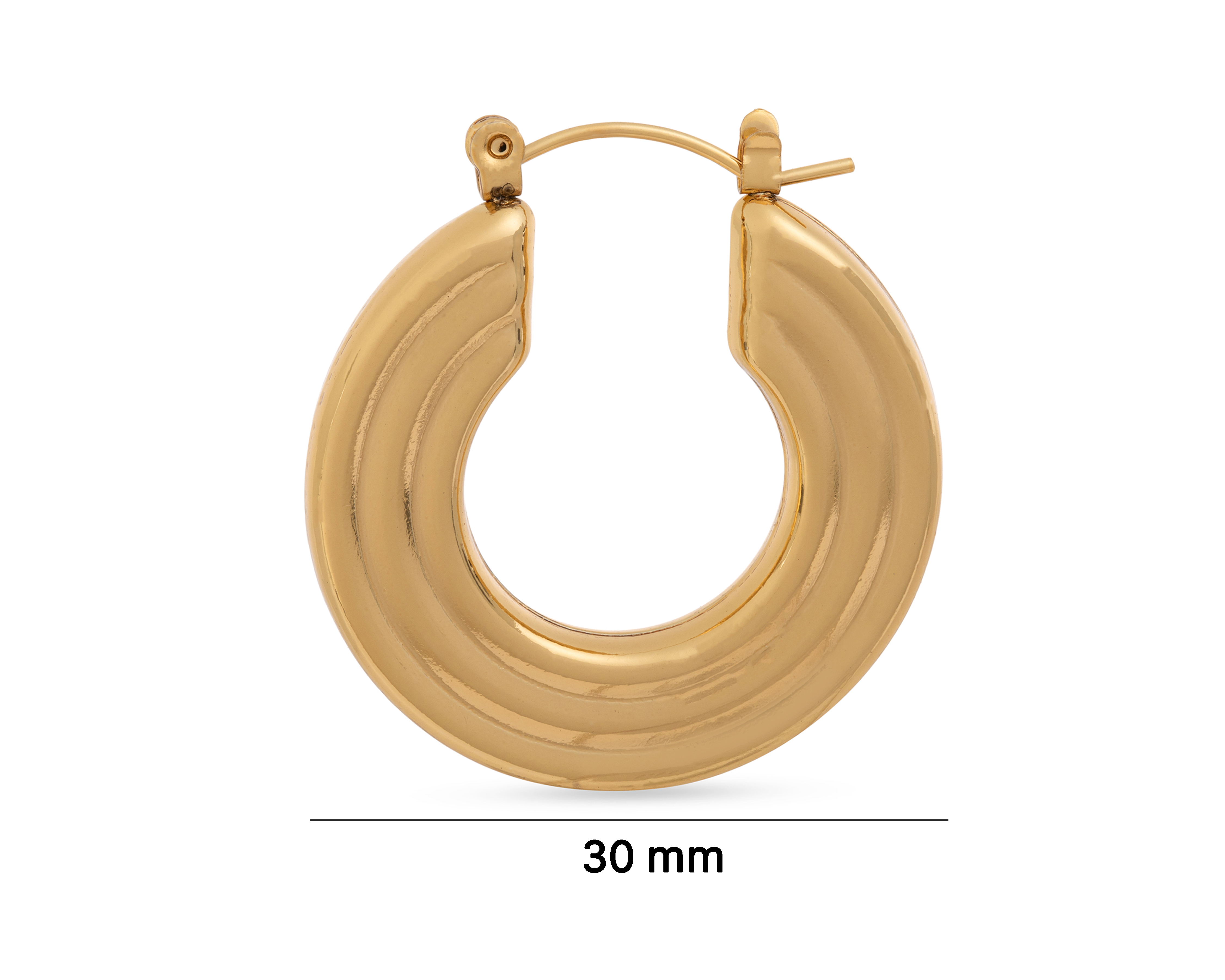 Foto 5 | Foto 5 | Arracadas Chapa de Oro 18k Steeltime