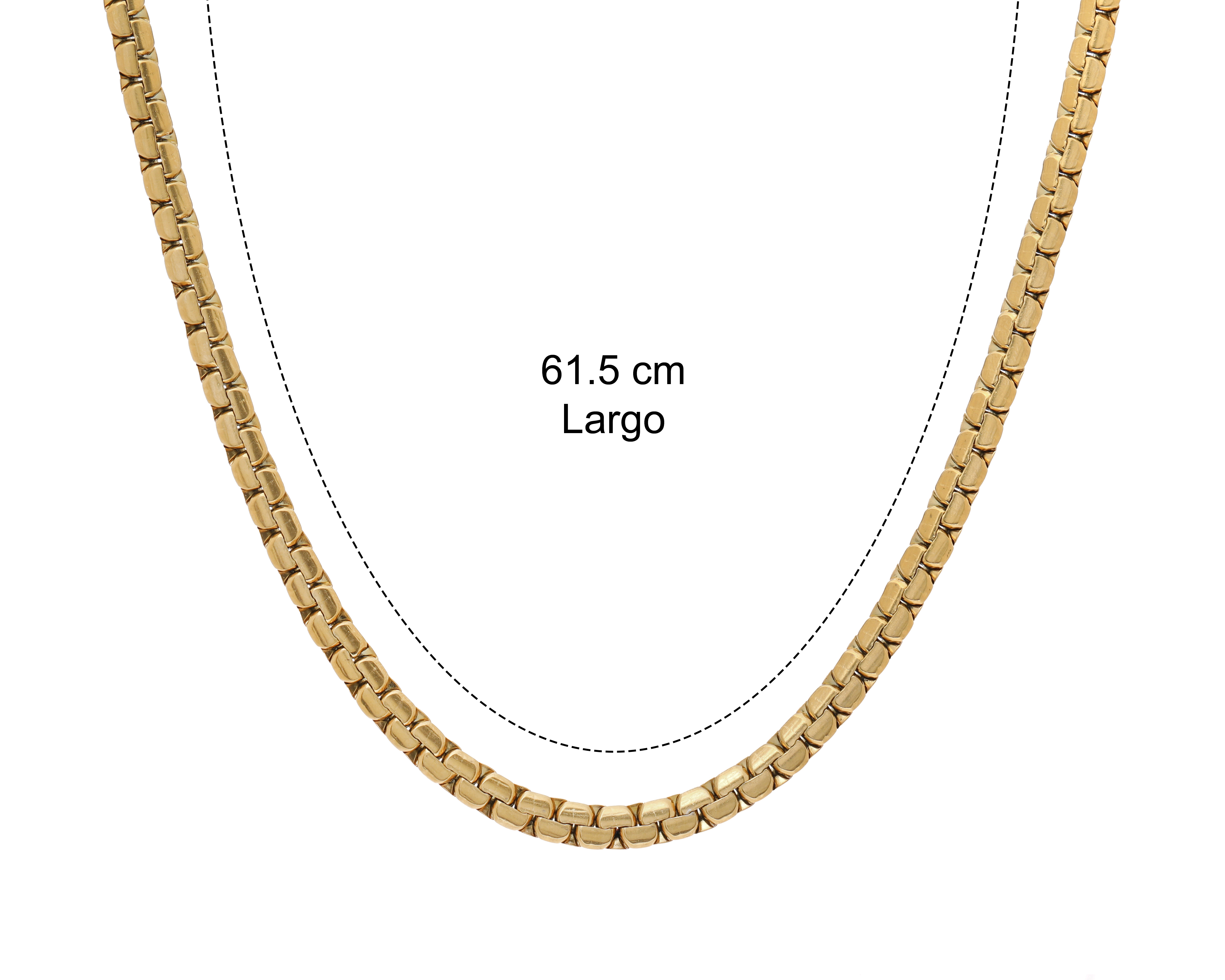 Foto 6 | Foto 6 | Cadena de Acero Inoxidable con Chapa de Oro 18k Steeltime