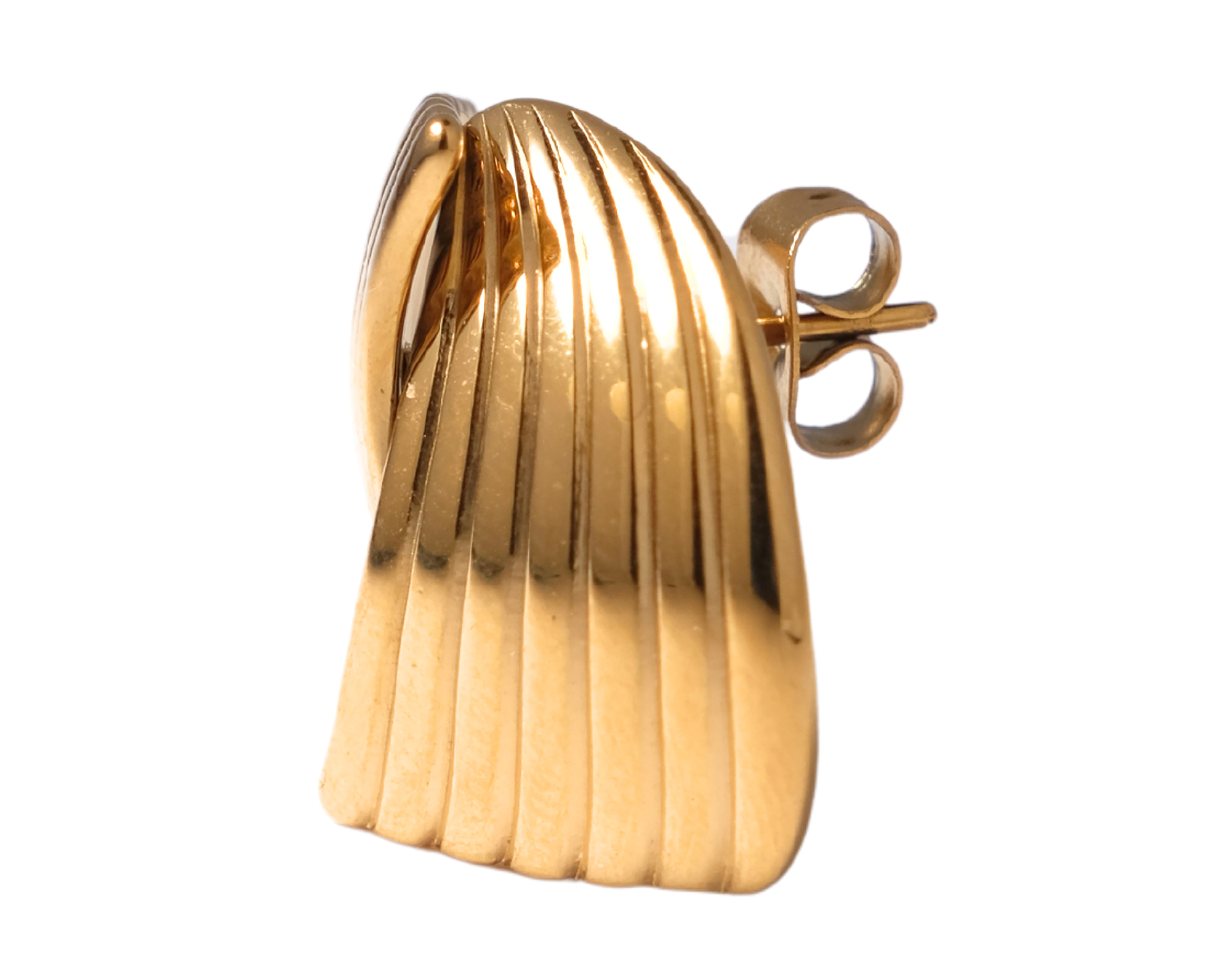 Foto 3 pulgar | Foto 2 | Aretes de Chapa de Oro 18K Girondela