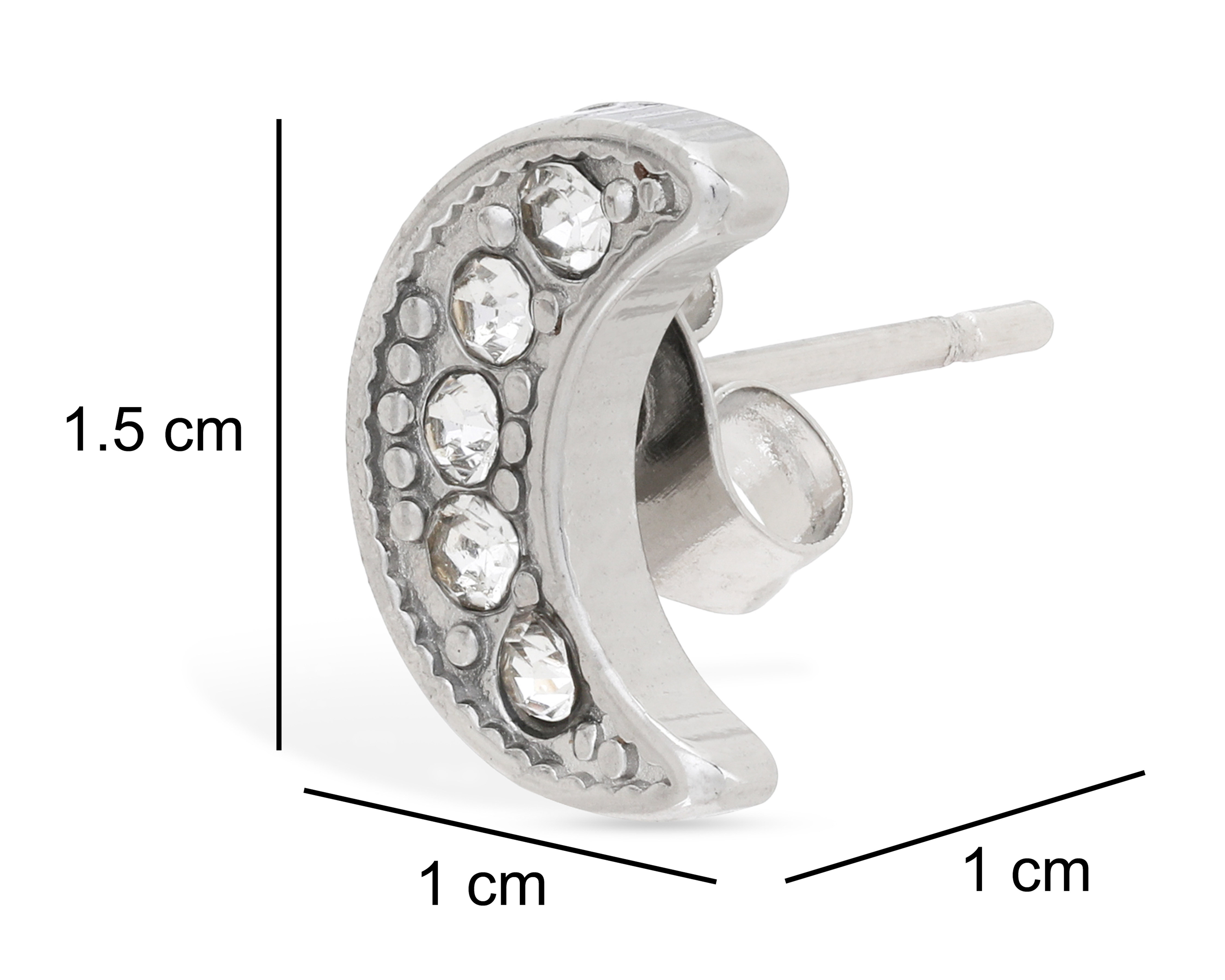 Foto 4 | Foto 4 | Aretes de Luna de Acero Inoxidable Allu Jewelry