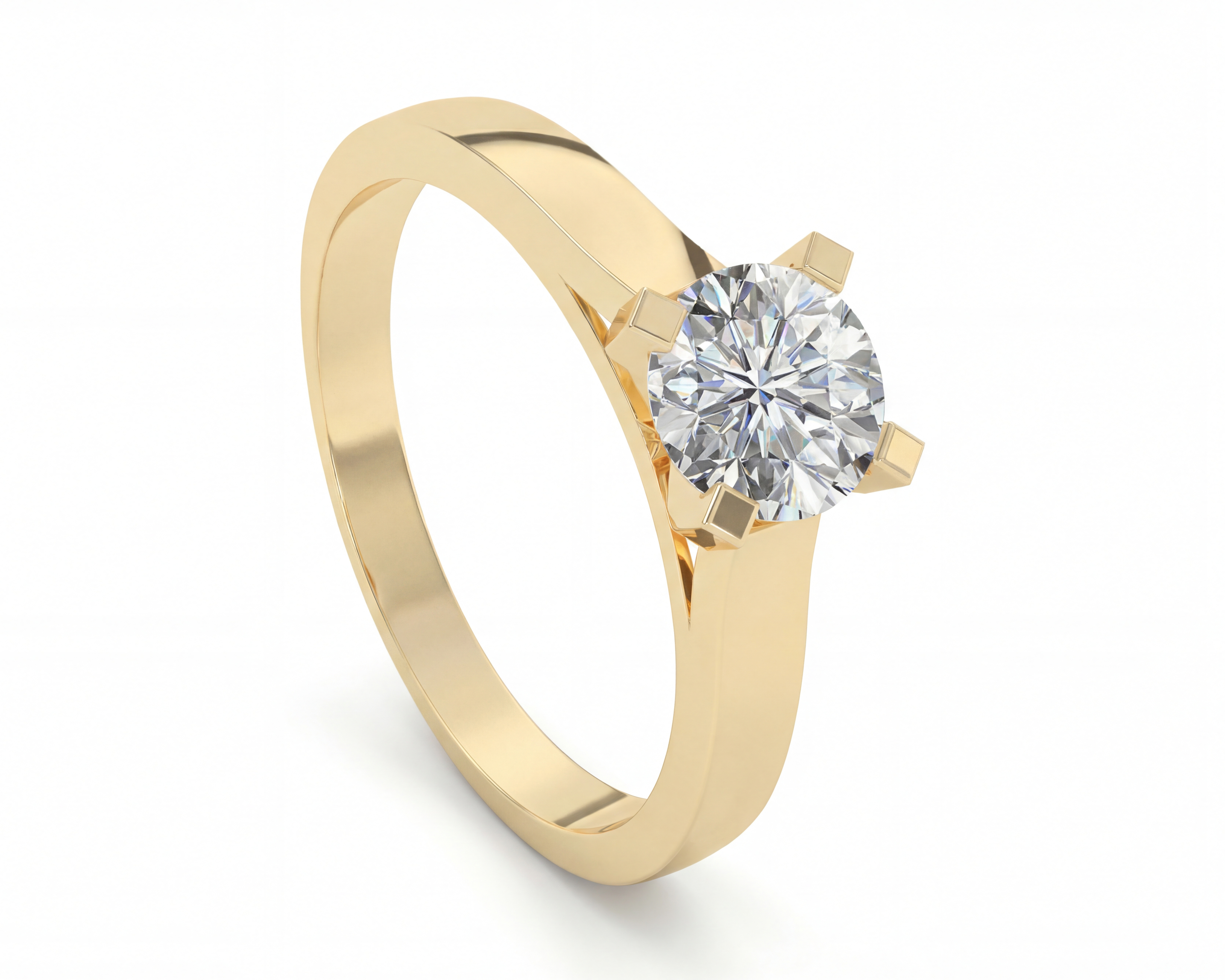 Anillo De Compromiso de Oro 14K Talla 8