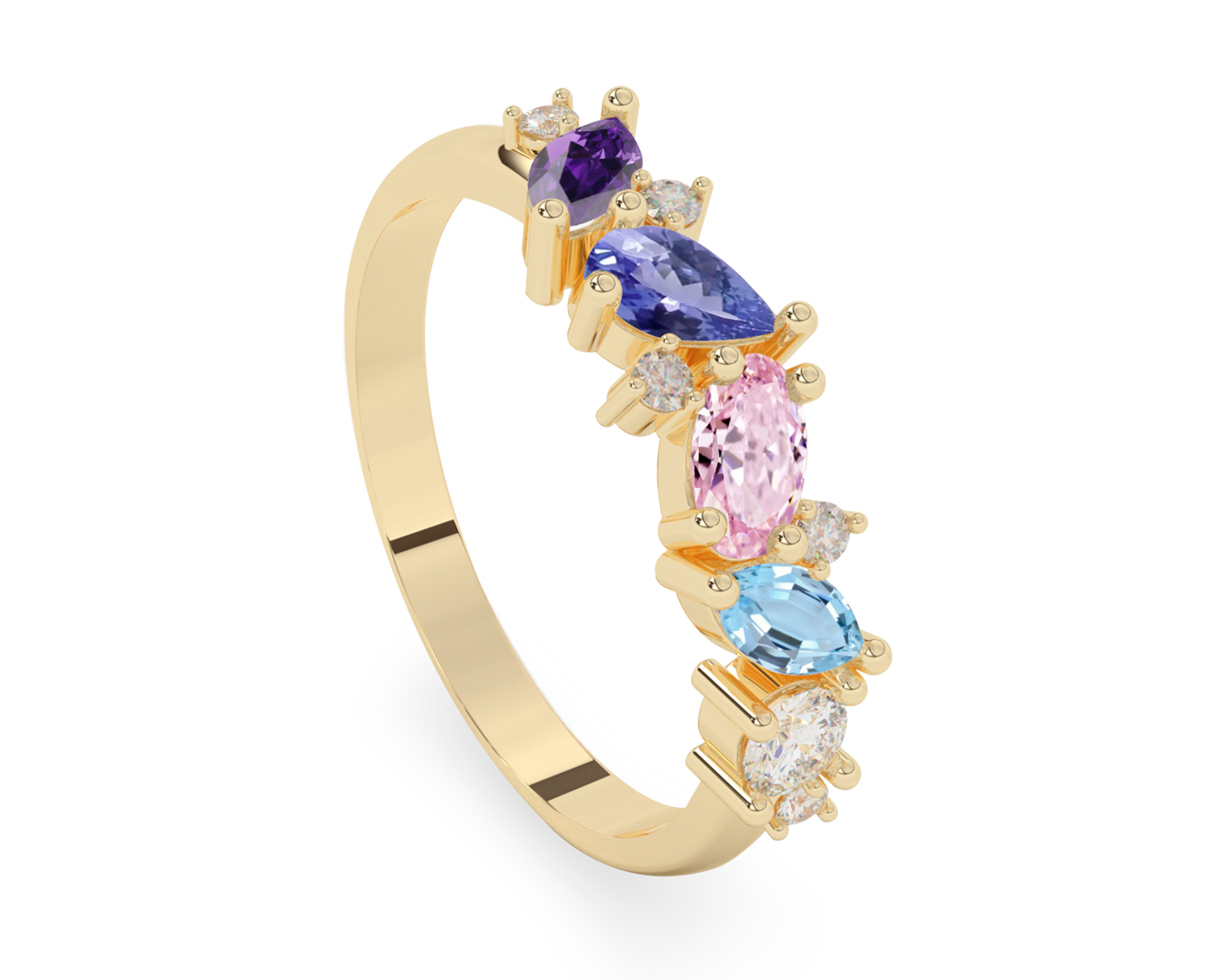 Anillo de Oro 10K Moments Talla 8-8.5