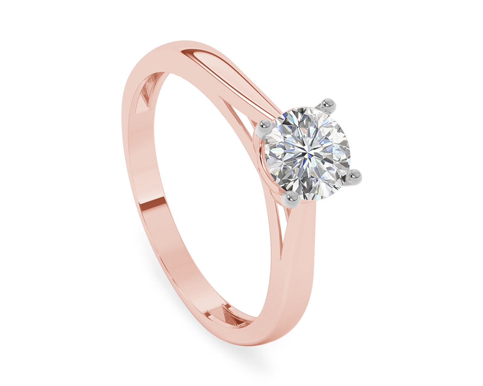 Anillo De Compromiso de Oro 14K Talla 7
