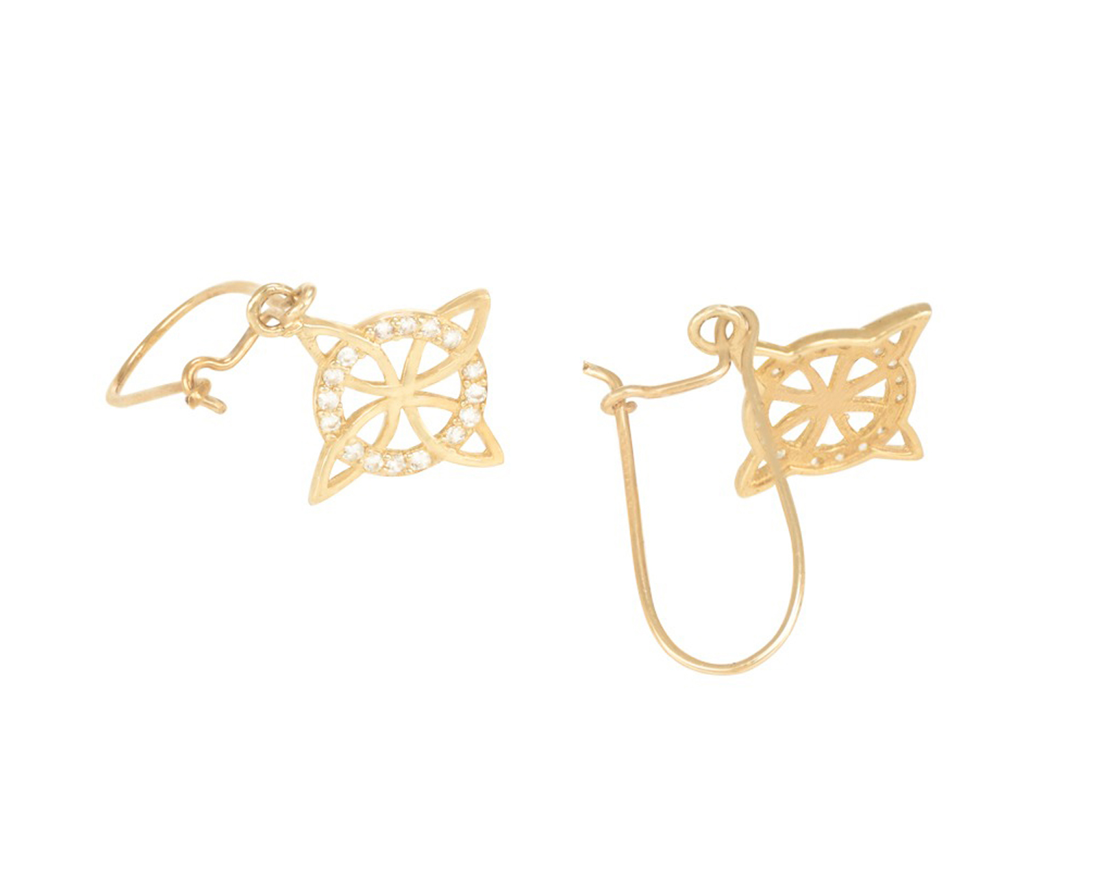 Foto 2 | Foto 2 | Aretes Nudo de Bruja de Oro 10K Divkuo