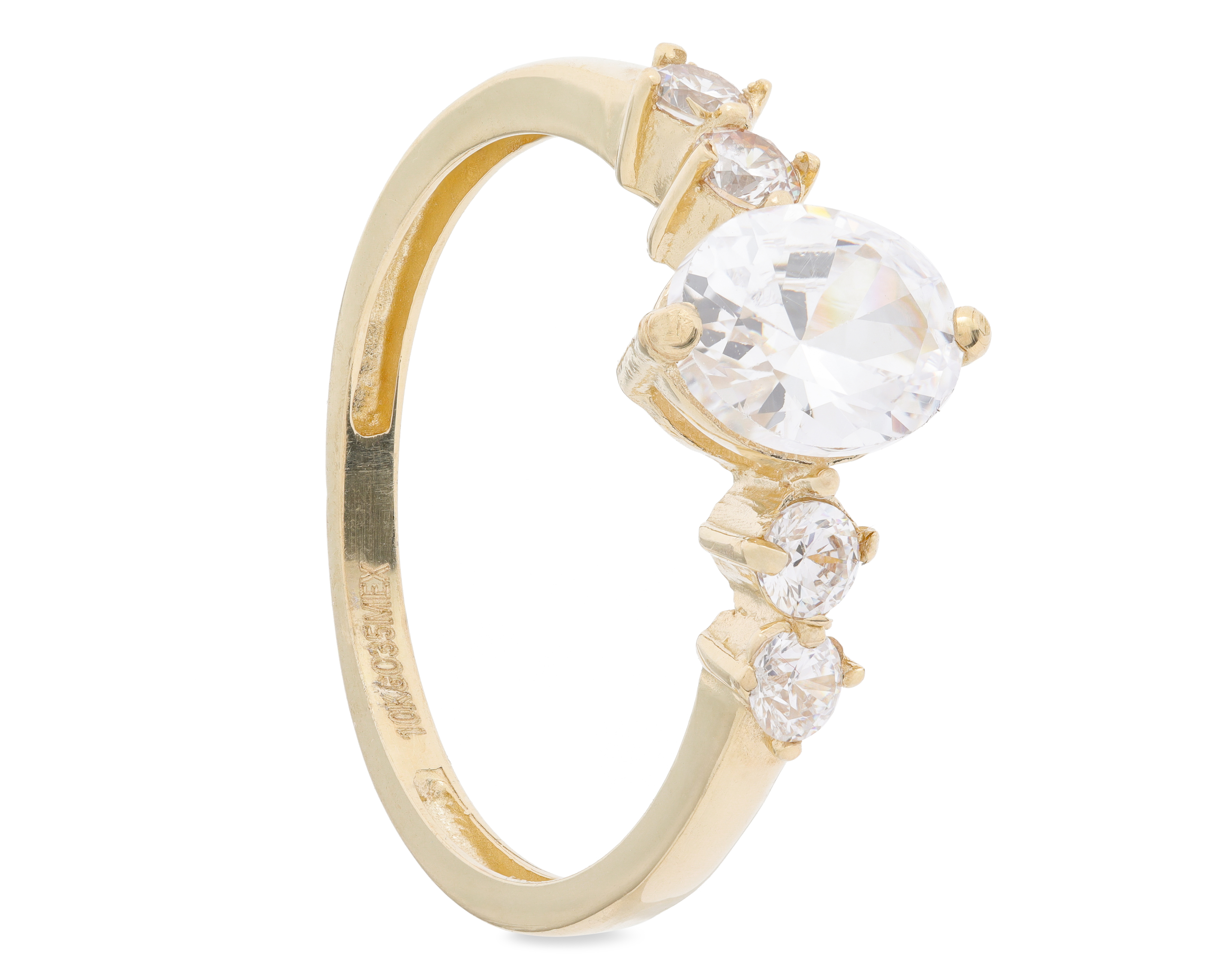 Anillo De Compromiso de Oro 10K Talla 8-8.5