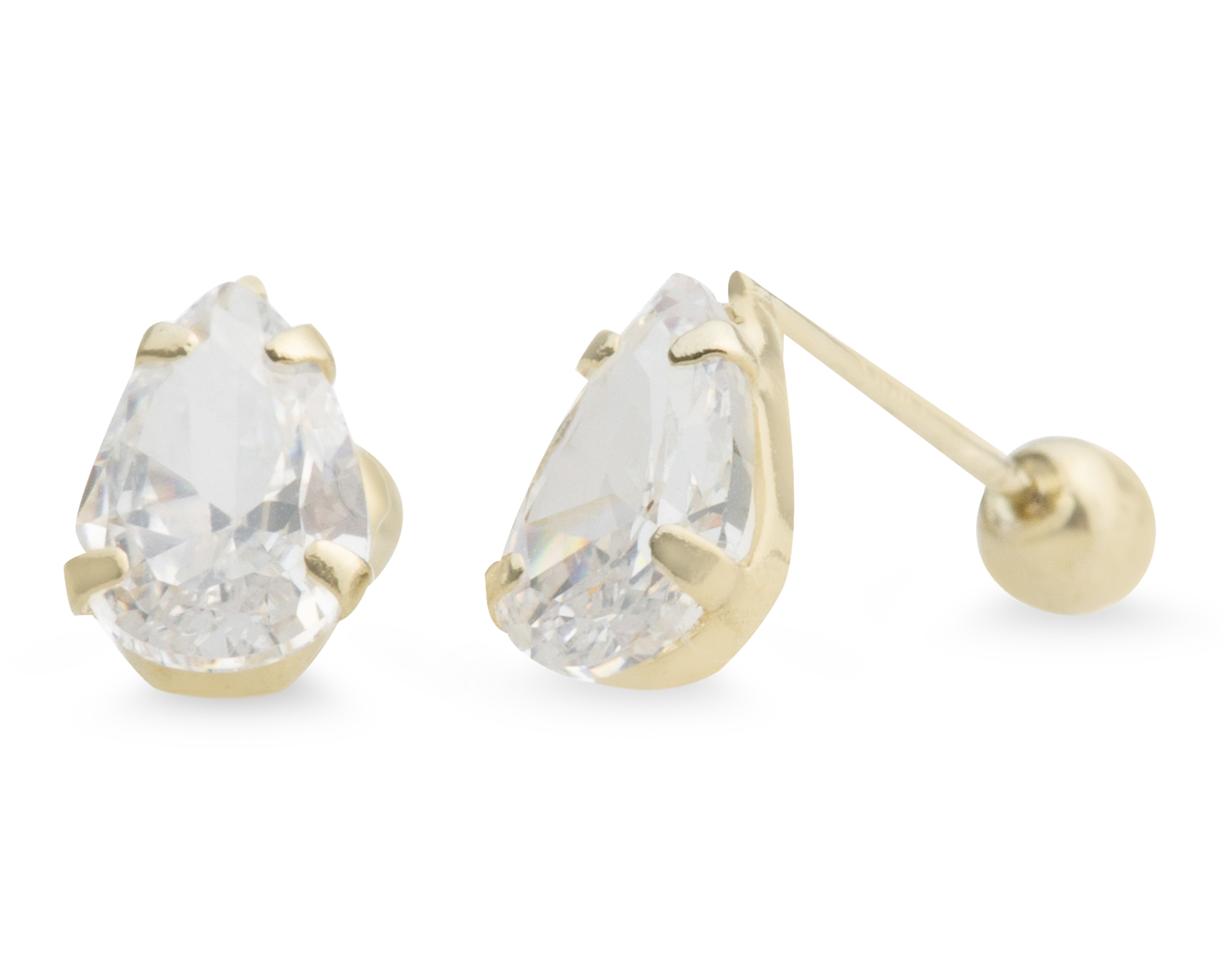 Foto 2 pulgar | Foto 1 | Aretes de Oro 10k Zokko