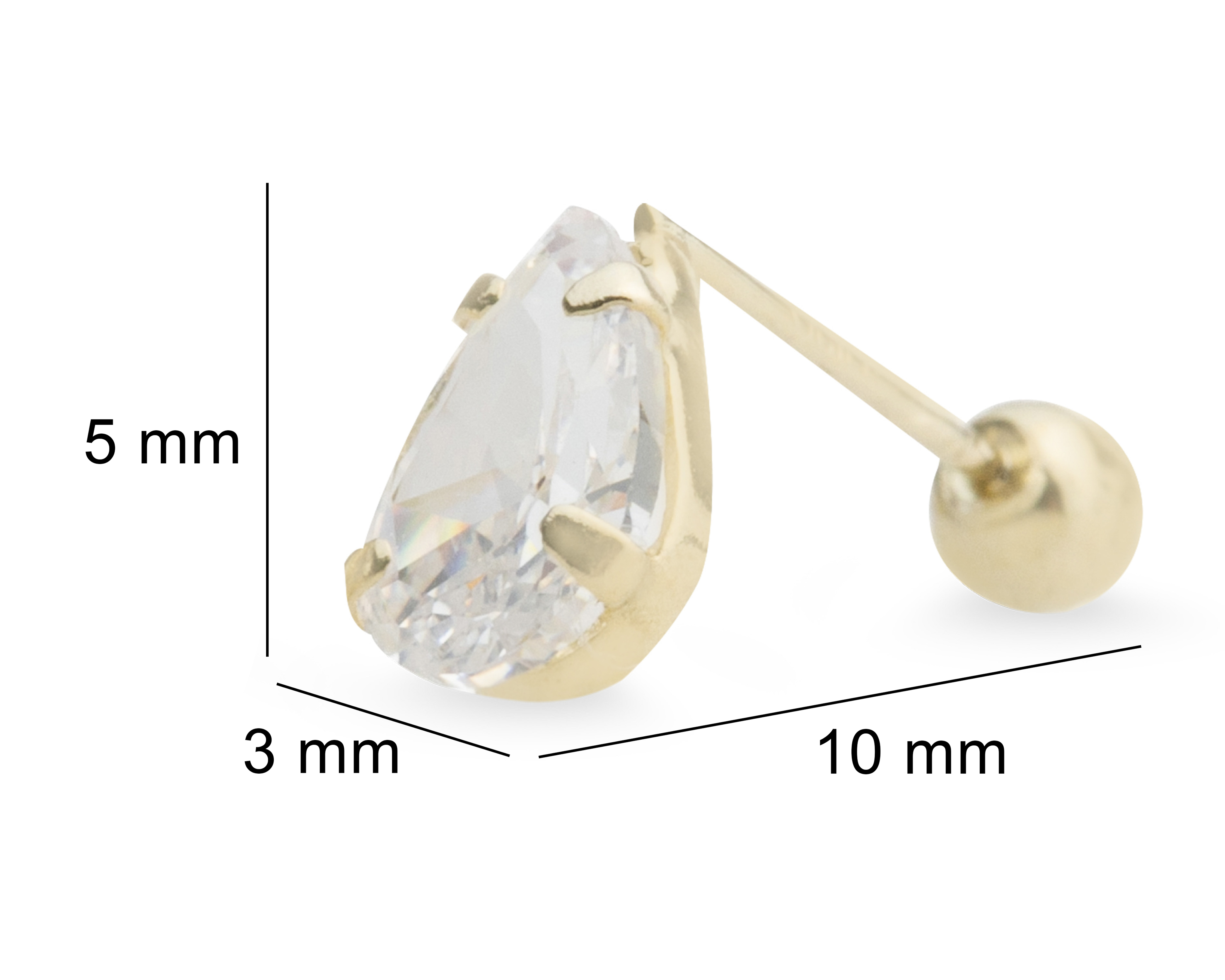 Foto 5 pulgar | Foto 4 | Aretes de Oro 10k Zokko