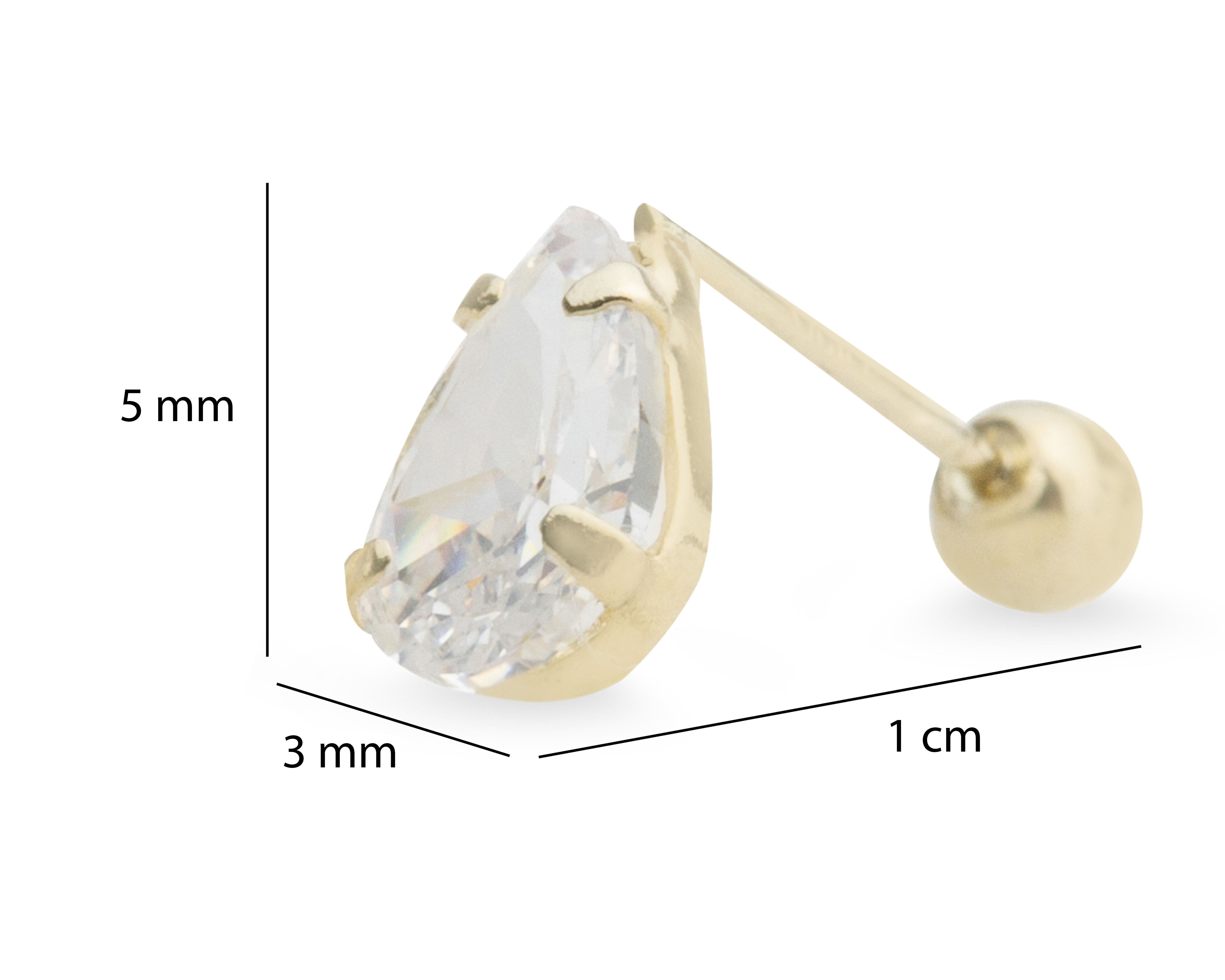 Foto 6 pulgar | Foto 5 | Aretes de Oro 10k Zokko