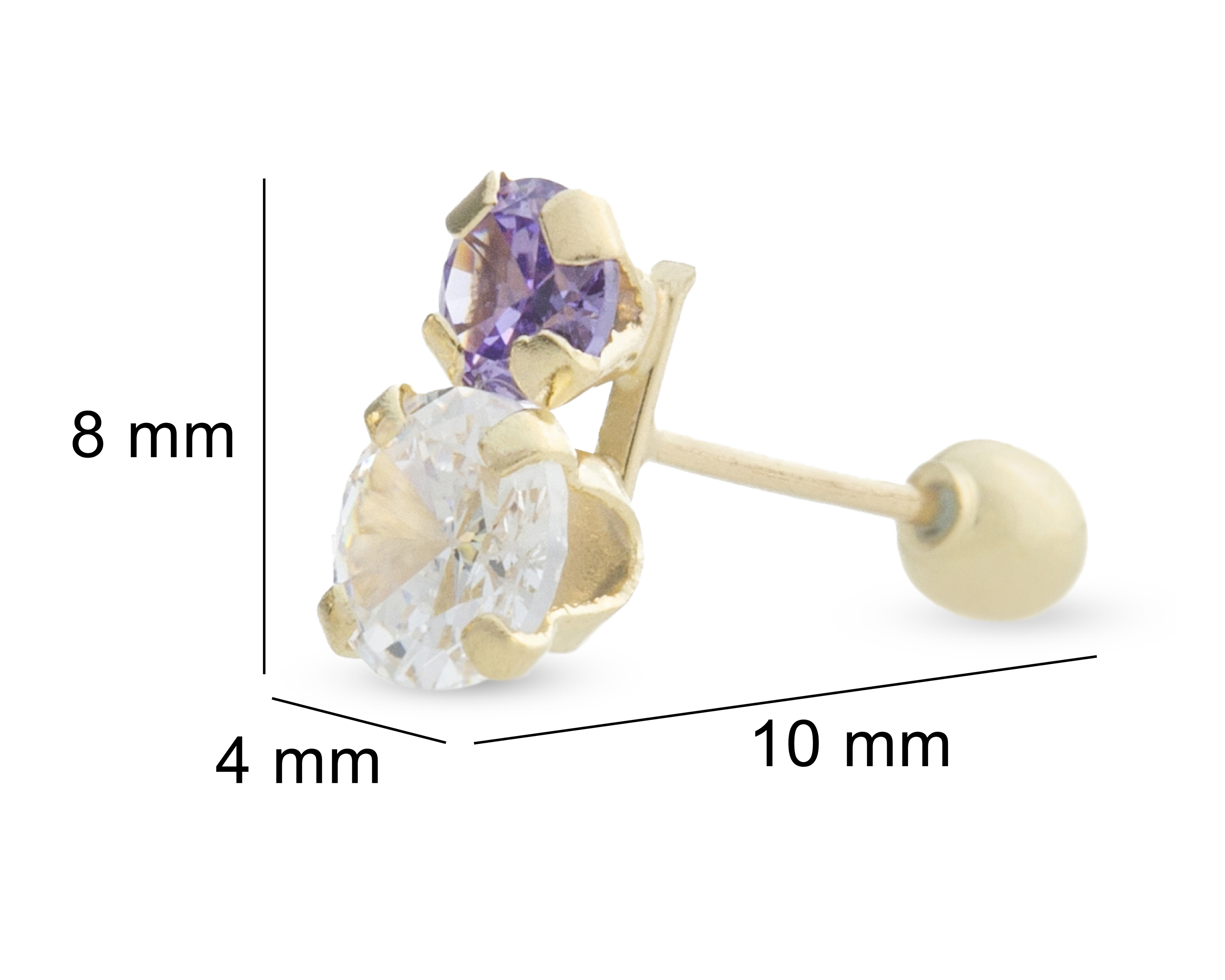 Foto 5 pulgar | Foto 4 | Aretes de Oro 10k Zokko