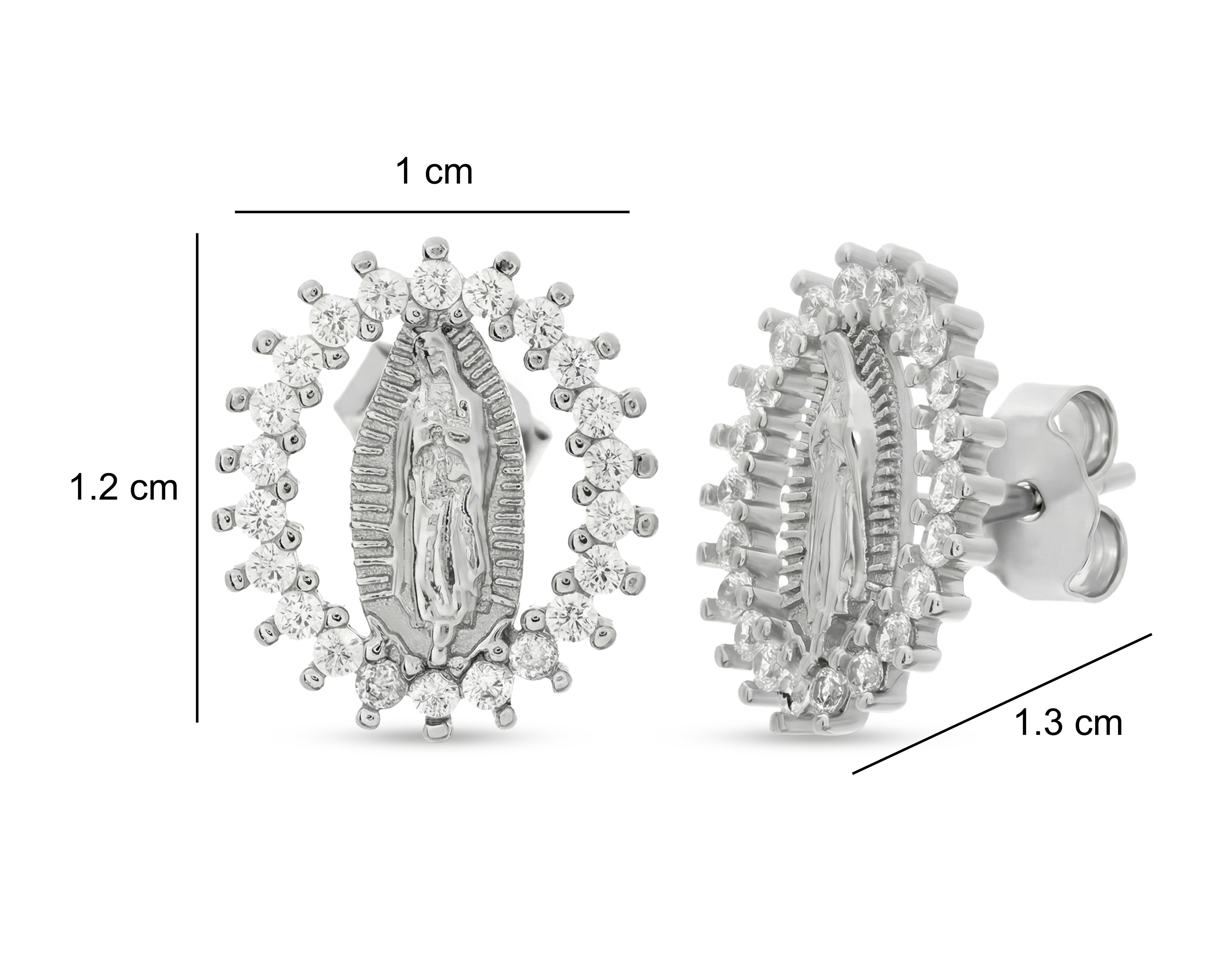 Foto 5 | Foto 5 | Aretes Virgen de Guadalupe de Plata NK Plata