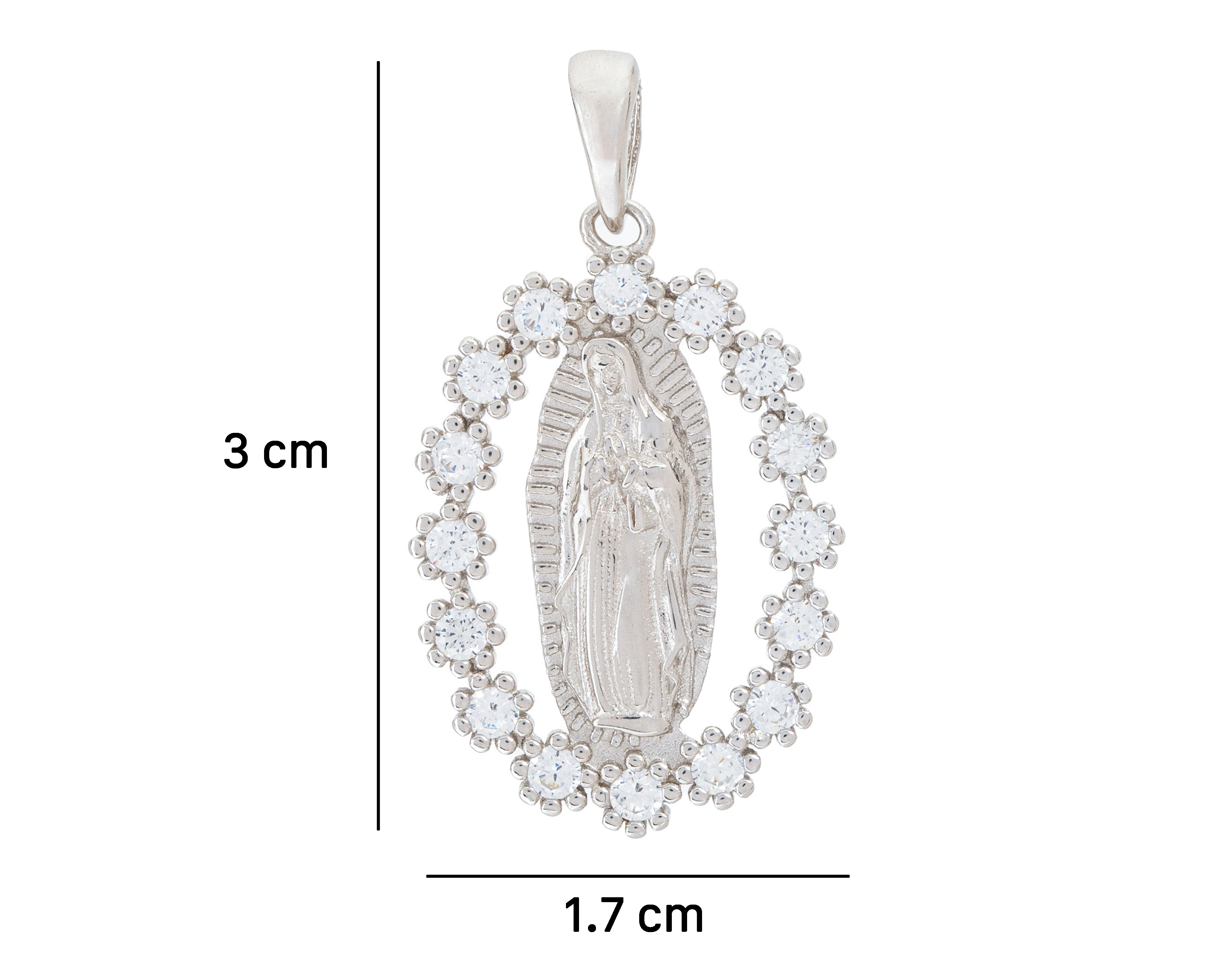 Foto 6 pulgar | Foto 5 | Dije Virgen de Guadalupe de Plata NK Plata