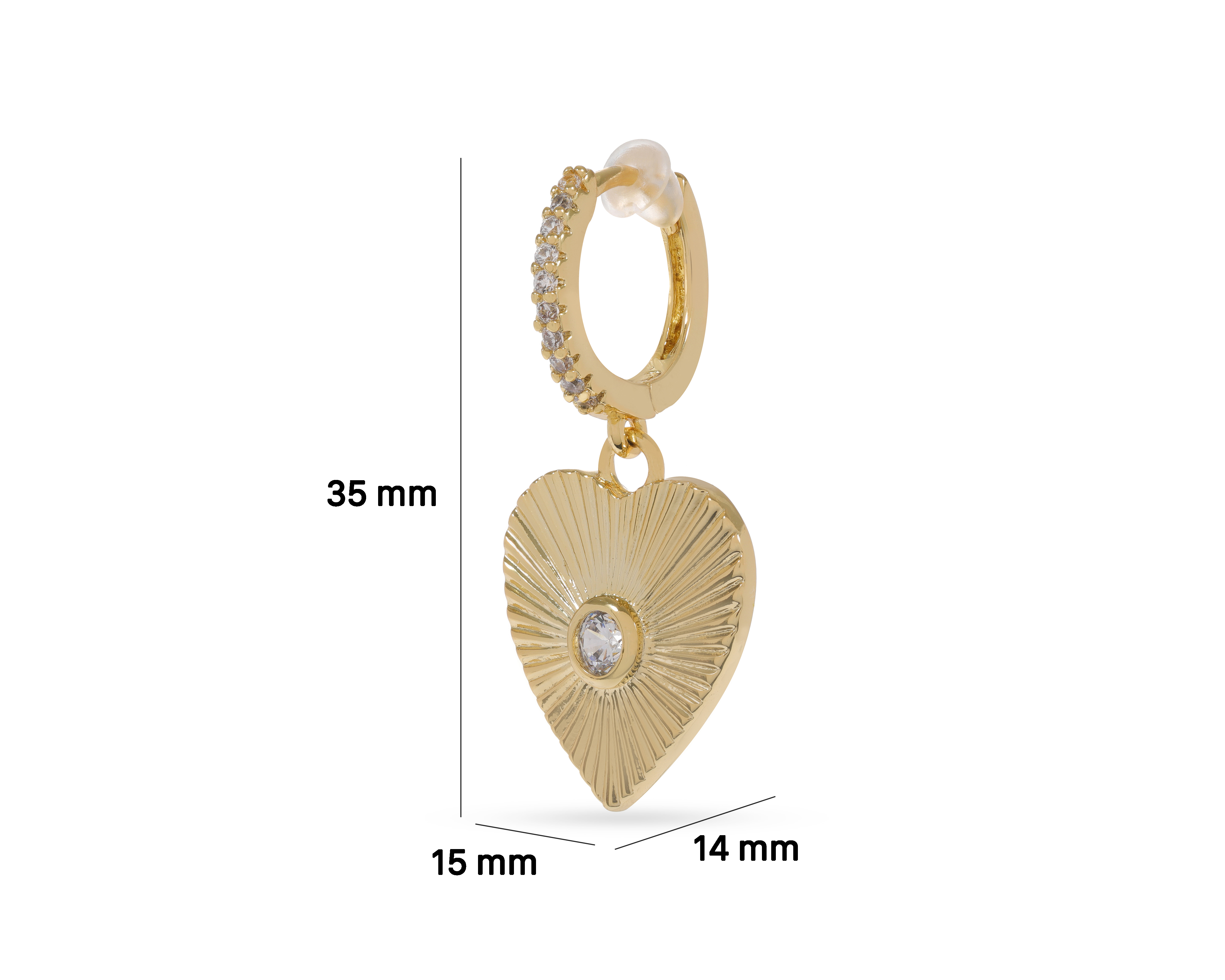 Foto 4 | Foto 4 | Aretes Corazón de Chapa de Oro 14k By Adina Eden