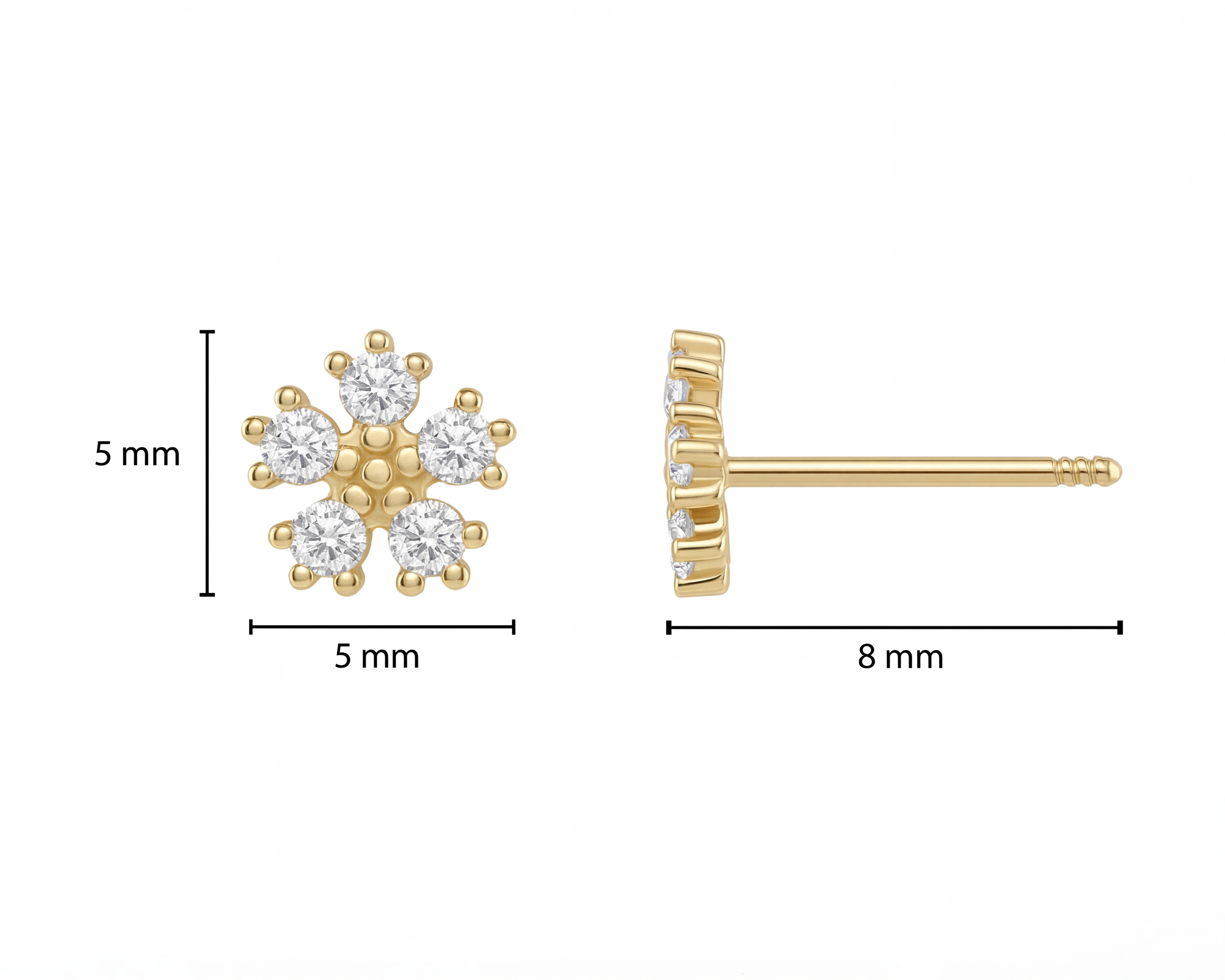 Foto 6 | Foto 6 | Broqueles Flor de Oro 10K Baby Colors