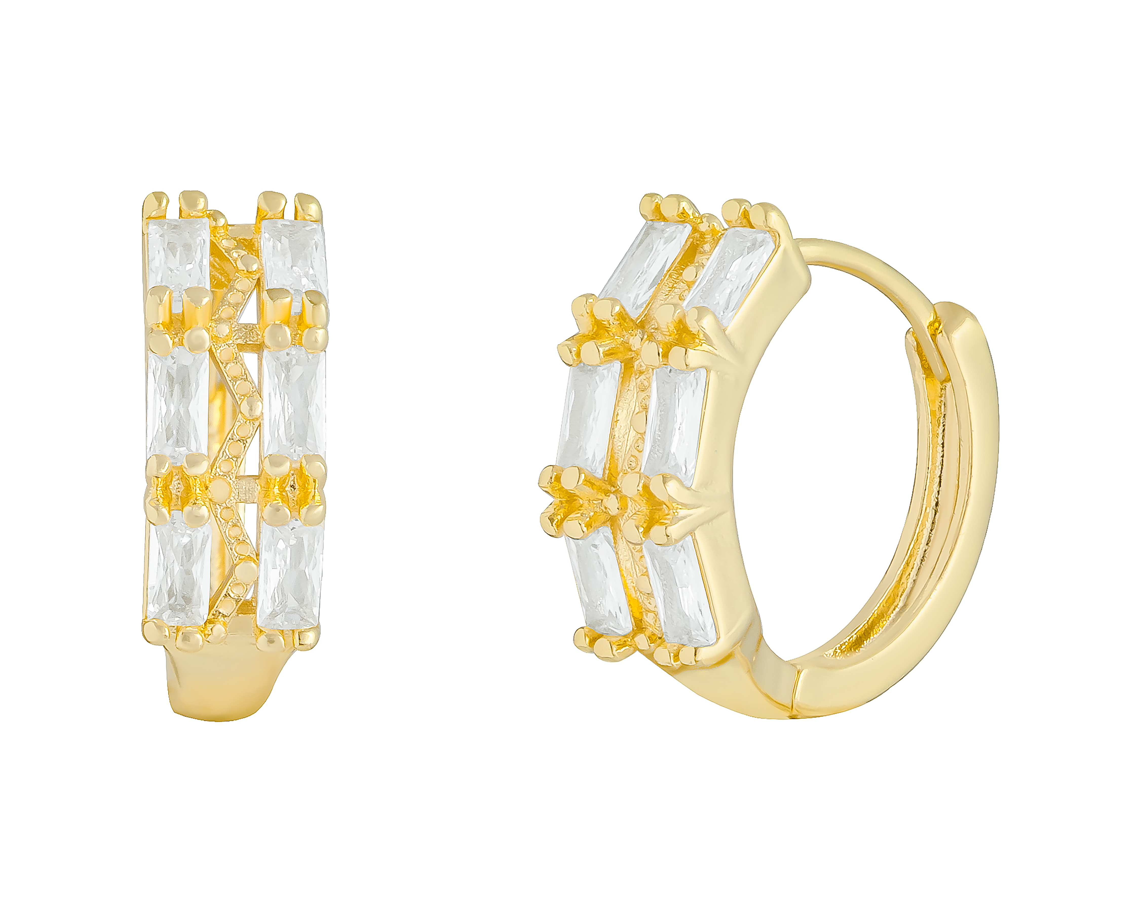 Arracadas Chapa de Oro 18K Plafer