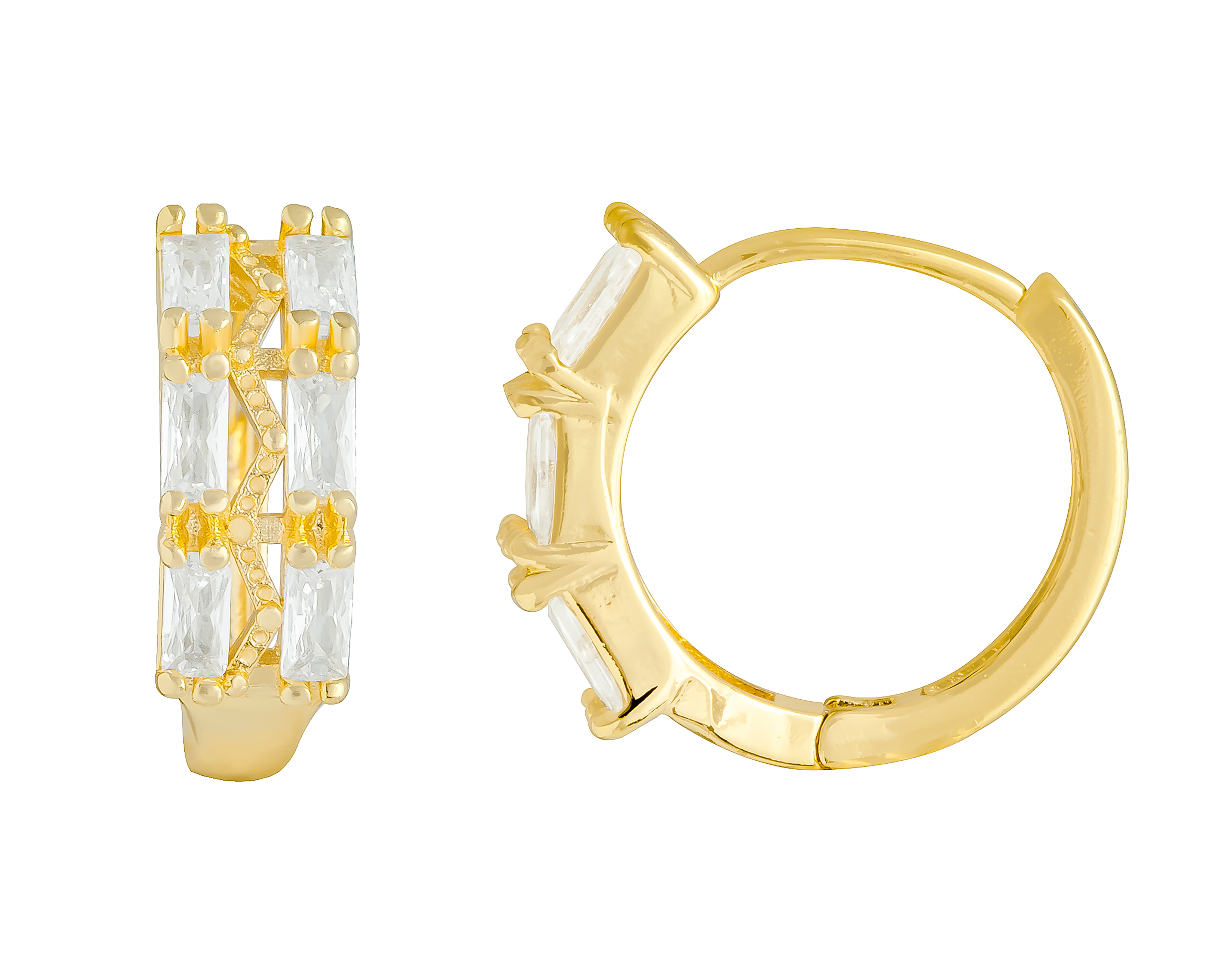 Foto 3 pulgar | Foto 2 | Arracadas Chapa de Oro 18K Plafer