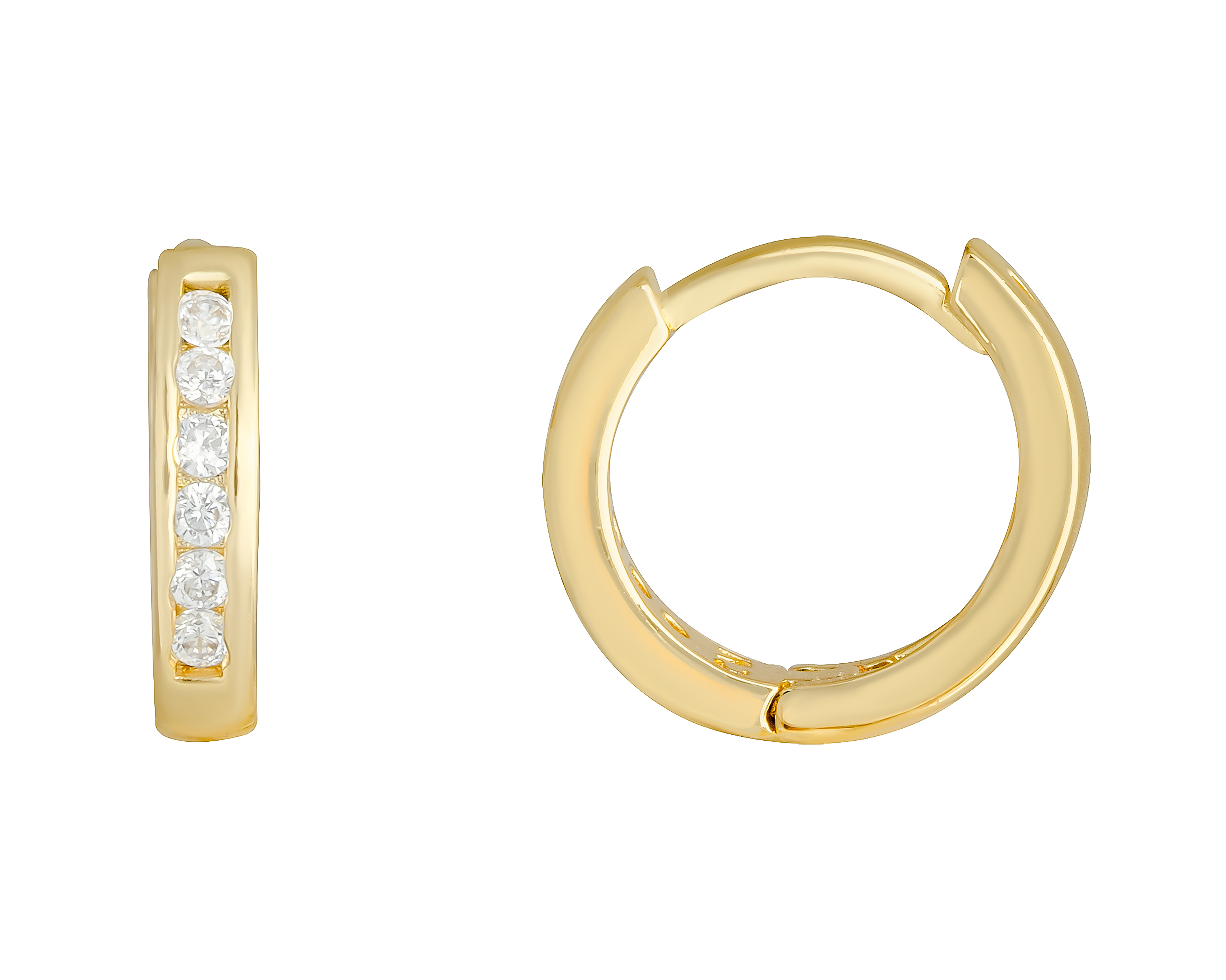 Foto 3 pulgar | Foto 2 | Arracadas Chapa de Oro 18K Plafer