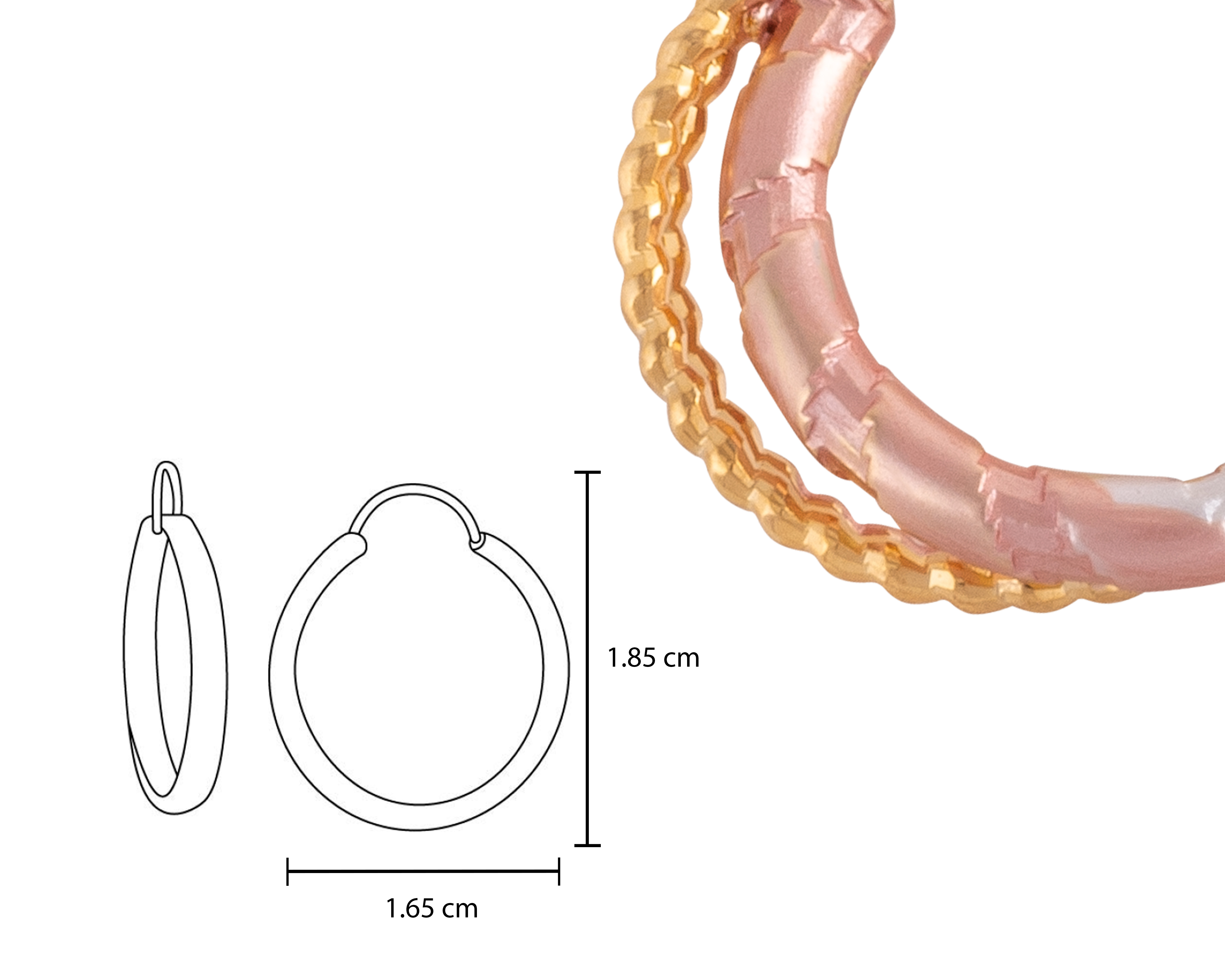 Foto 5 pulgar | Foto 4 | Arracadas de Chapa de Oro 18K Unlimited