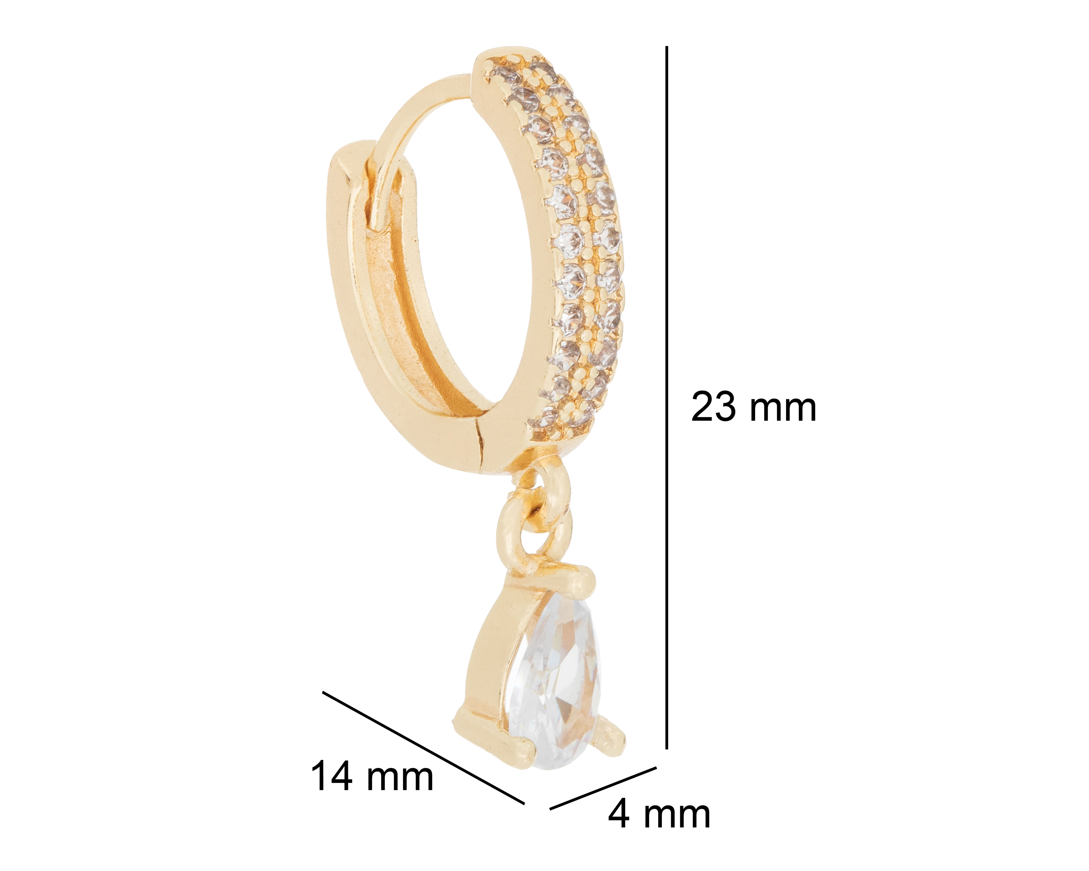 Foto 5 | Foto 5 | Aretes de Chapa de Oro 18K Steeltime