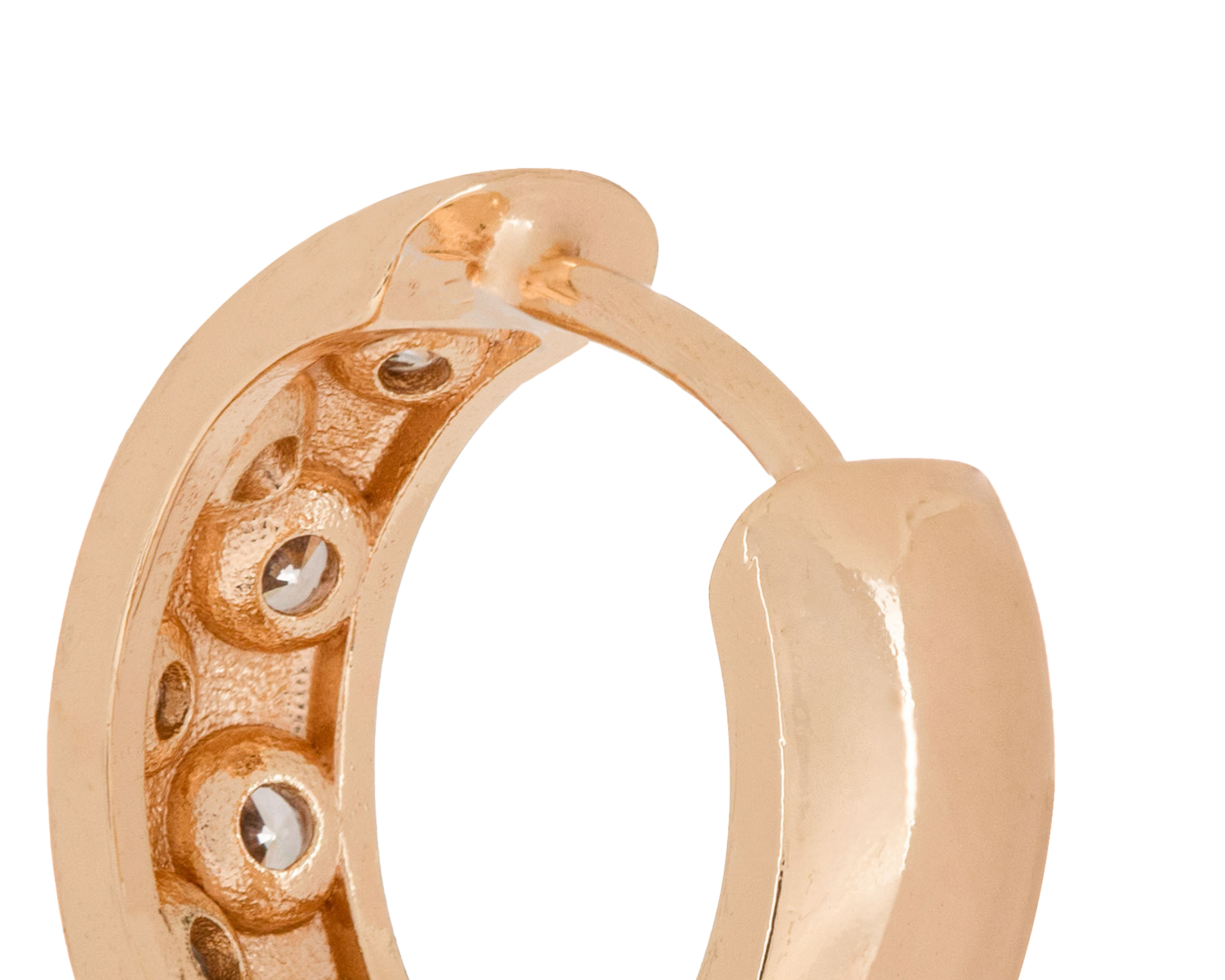 Foto 4 pulgar | Foto 3 | Aretes de Chapa de Oro 18k Steeltime