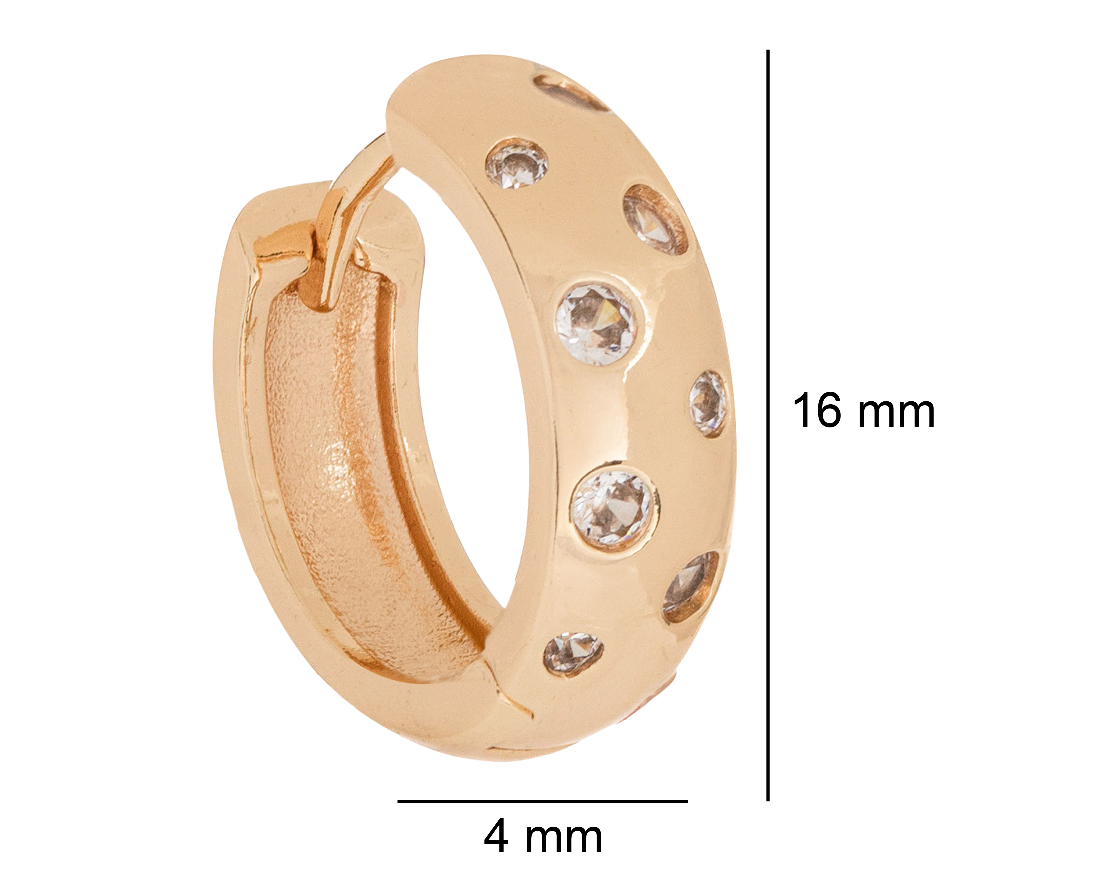 Foto 6 pulgar | Foto 5 | Aretes de Chapa de Oro 18k Steeltime