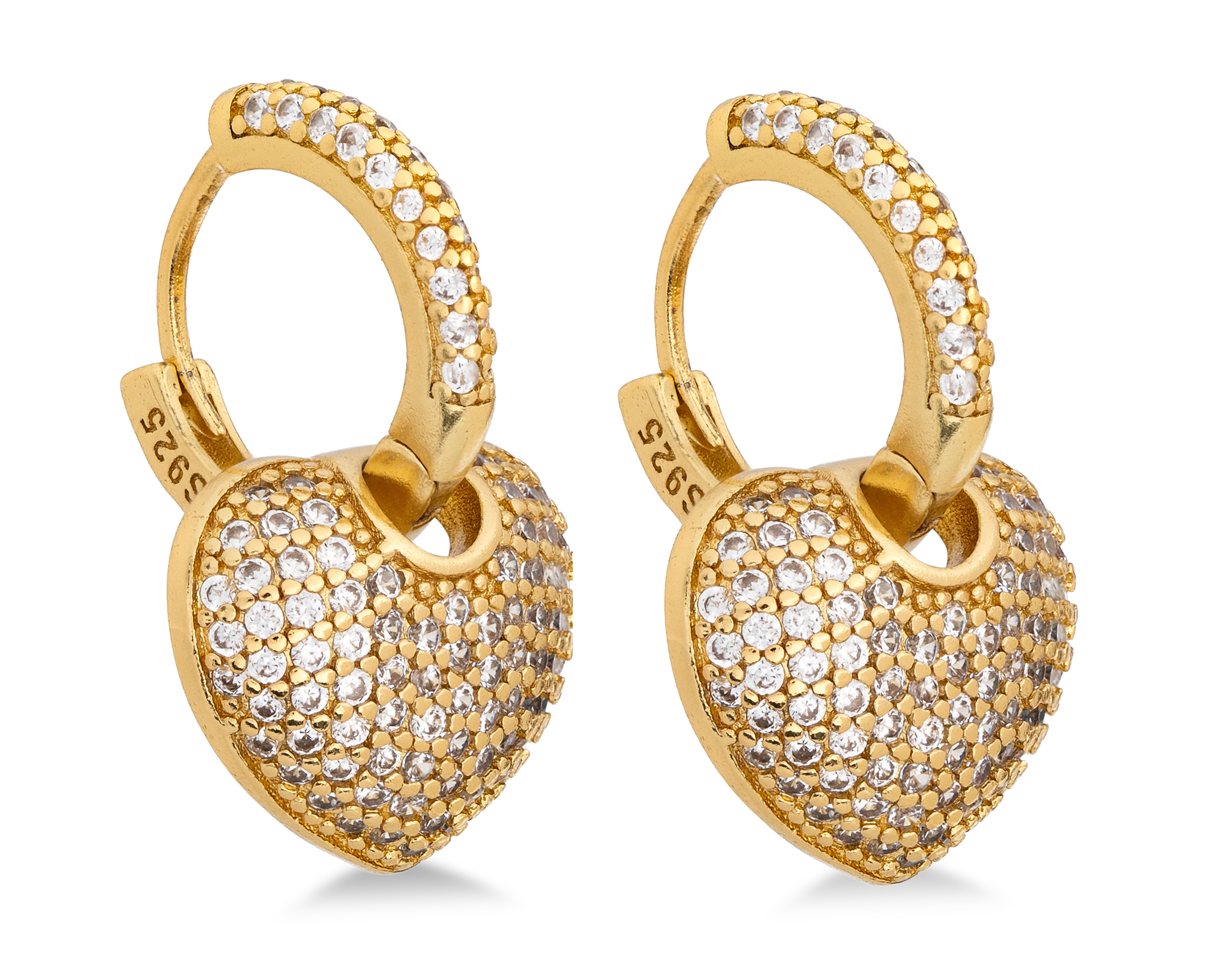 Foto 2 | Foto 2 | Aretes Corazón Chapa de Oro 18k Fun Jewelry