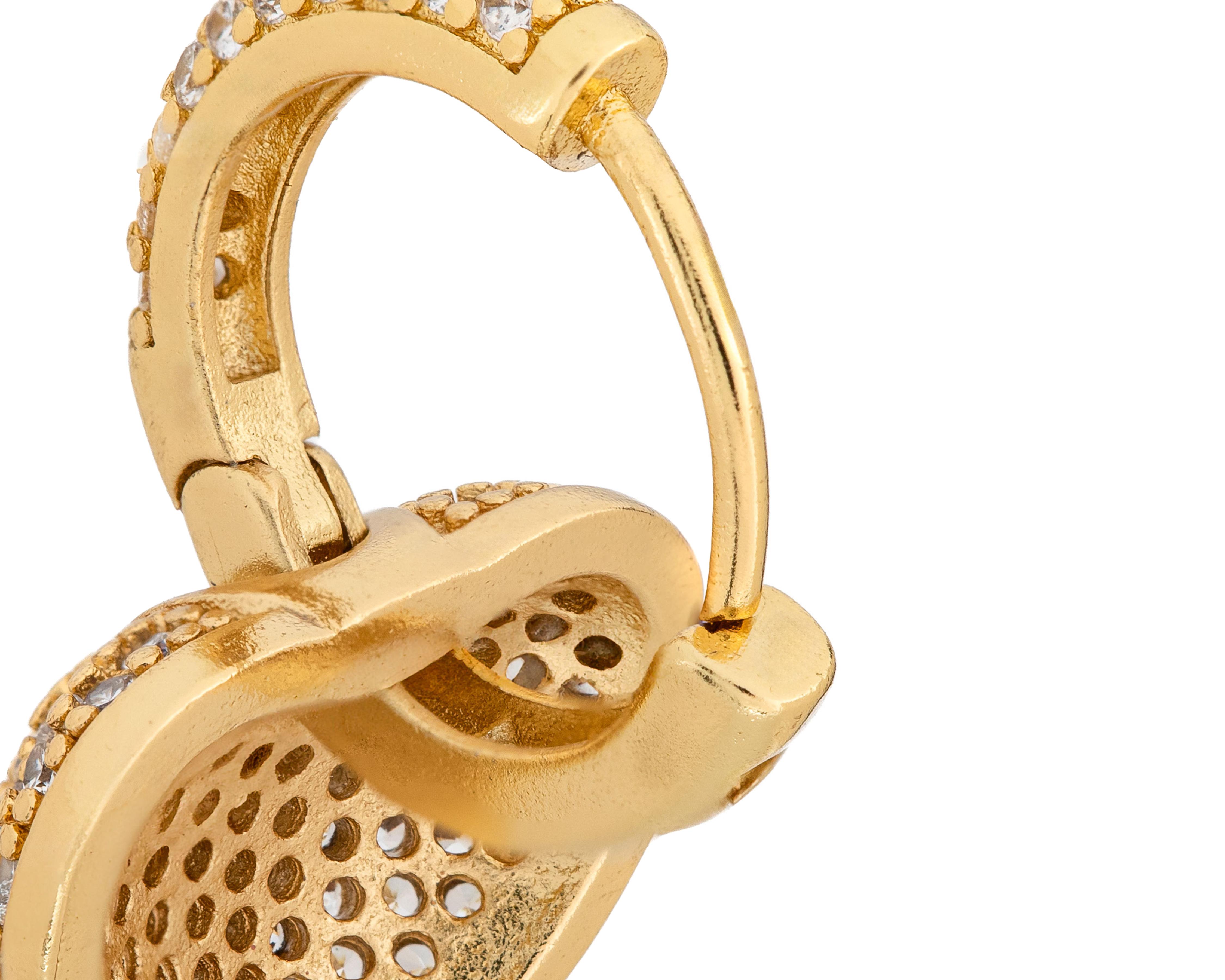 Foto 4 pulgar | Foto 3 | Aretes Corazón Chapa de Oro 18k Fun Jewelry