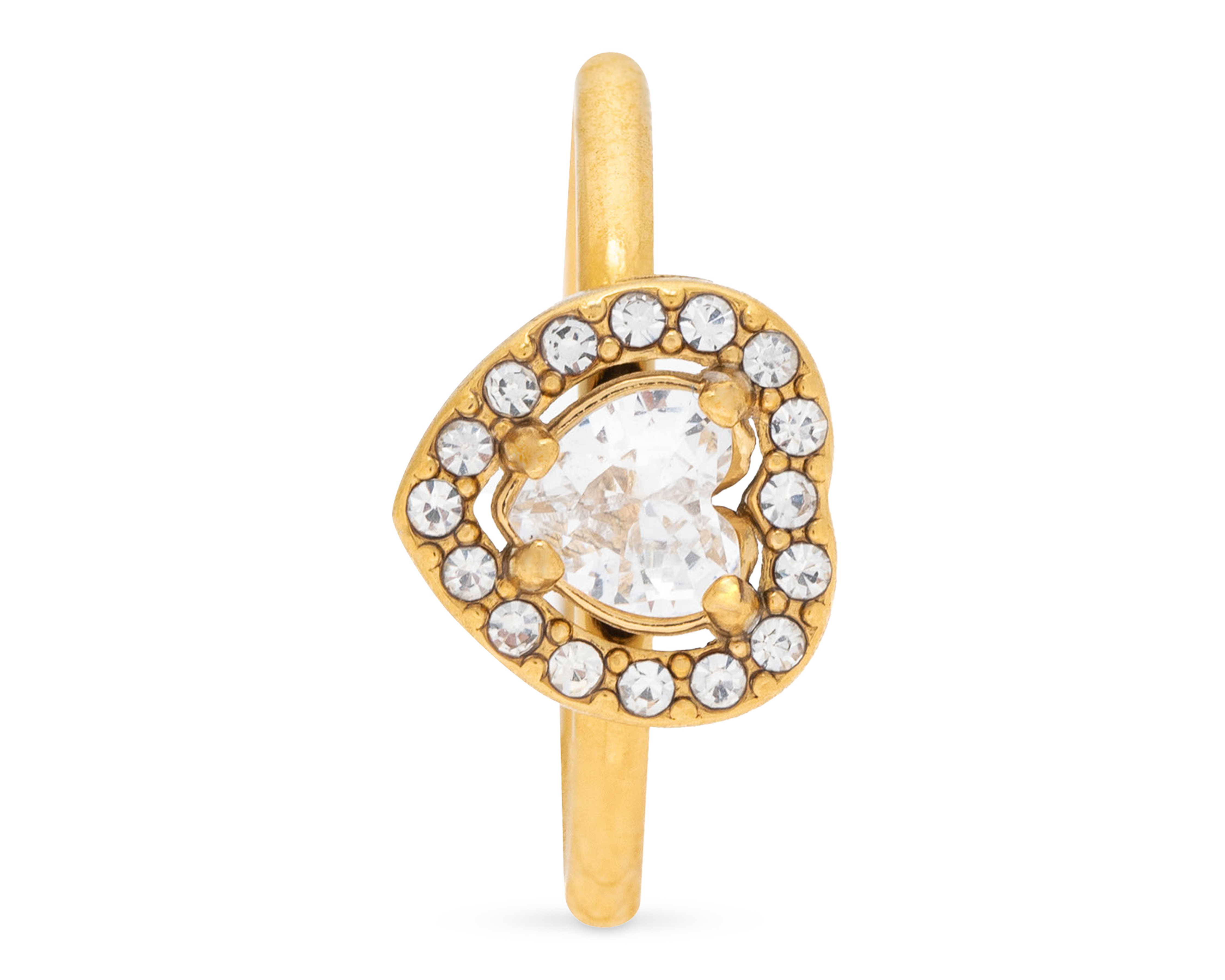 Foto 2 | Foto 2 | Anillo Corazón Chapa de Oro 18k Fun Jewelry Ajustable