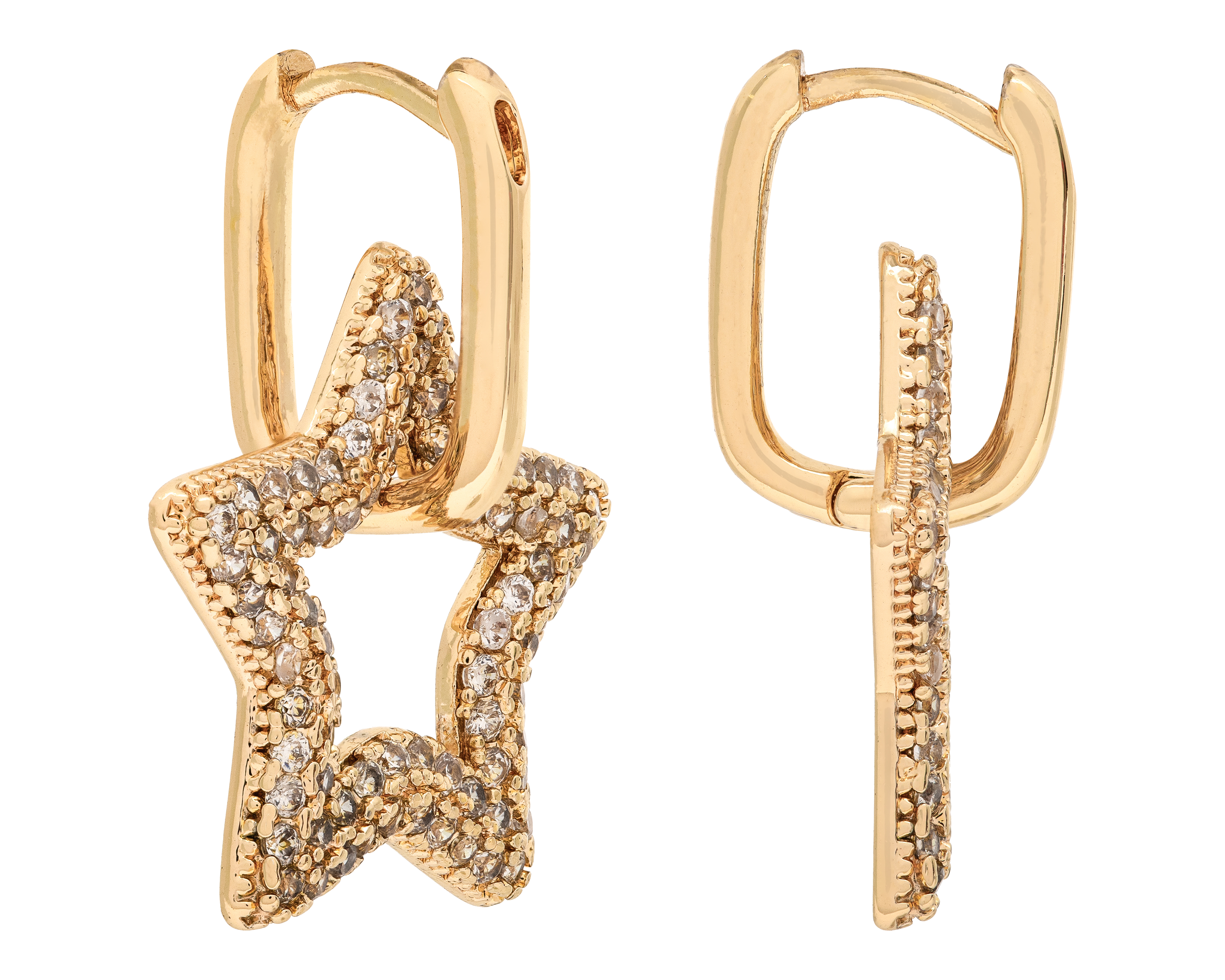 Foto 2 pulgar | Foto 1 | Aretes Estrella de Acero Inoxidable Fun Jewelry