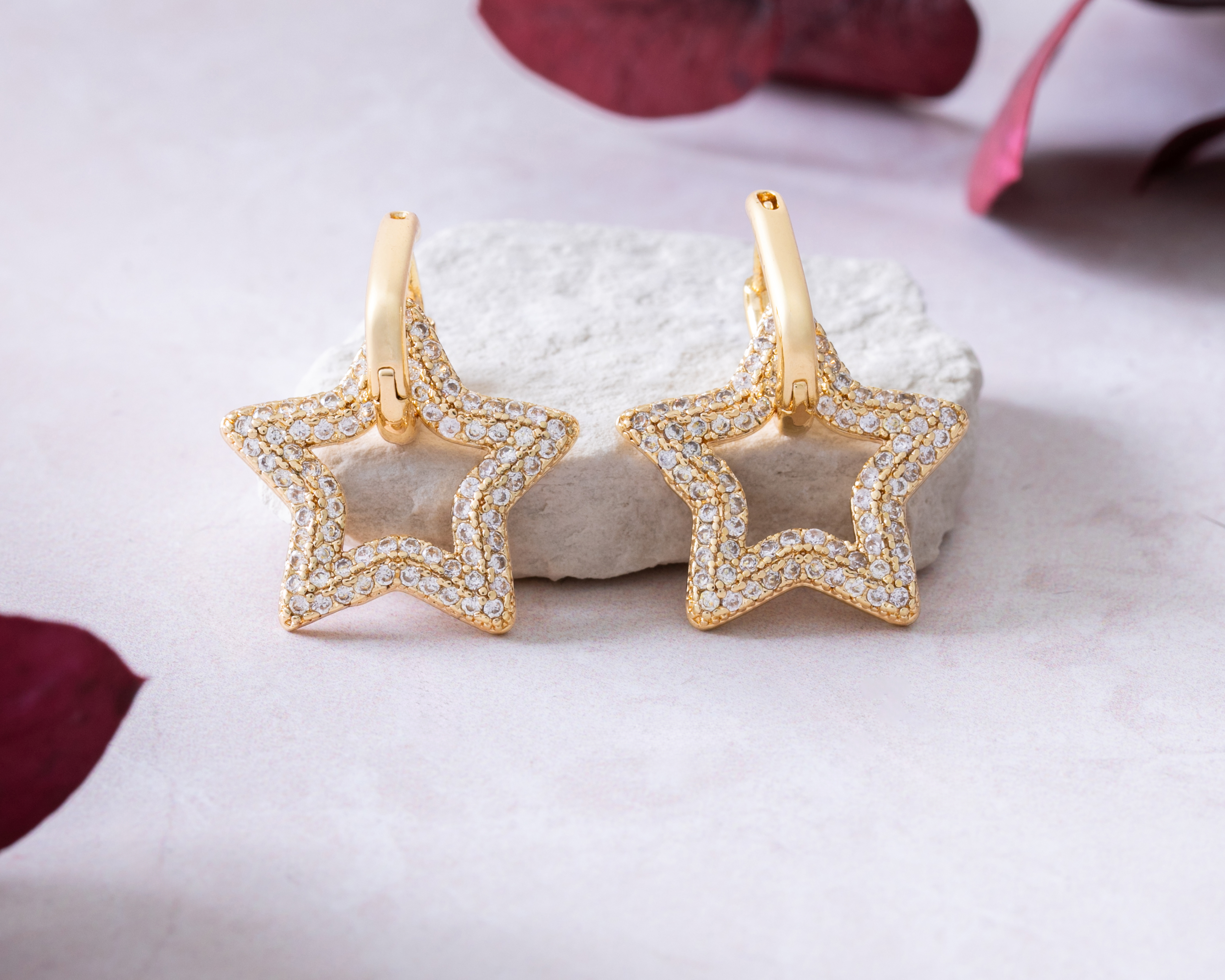 Foto 5 pulgar | Foto 4 | Aretes Estrella de Acero Inoxidable Fun Jewelry