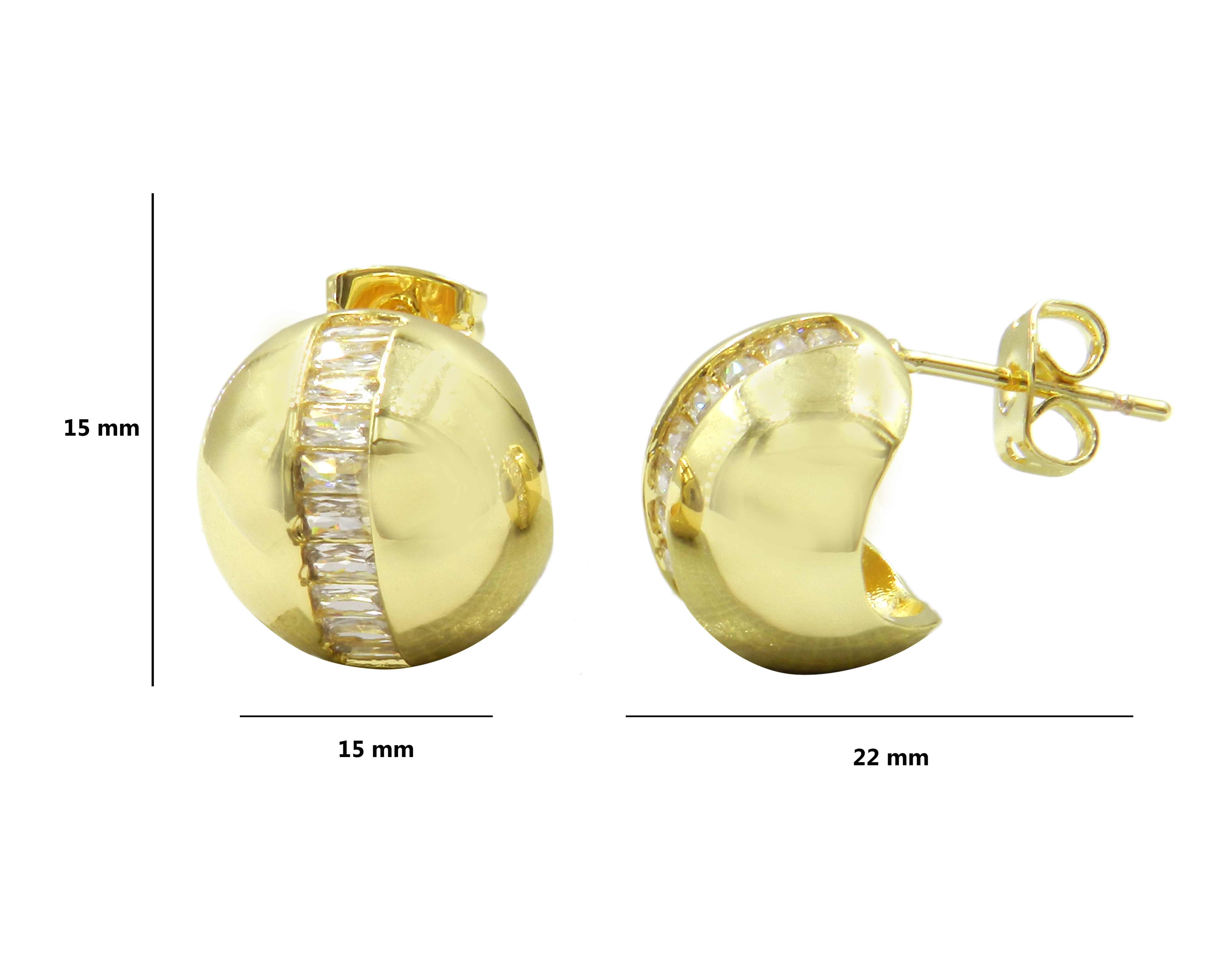 Foto 4 pulgar | Foto 3 | Aretes de Chapa de Oro 14K Diseños Creativos