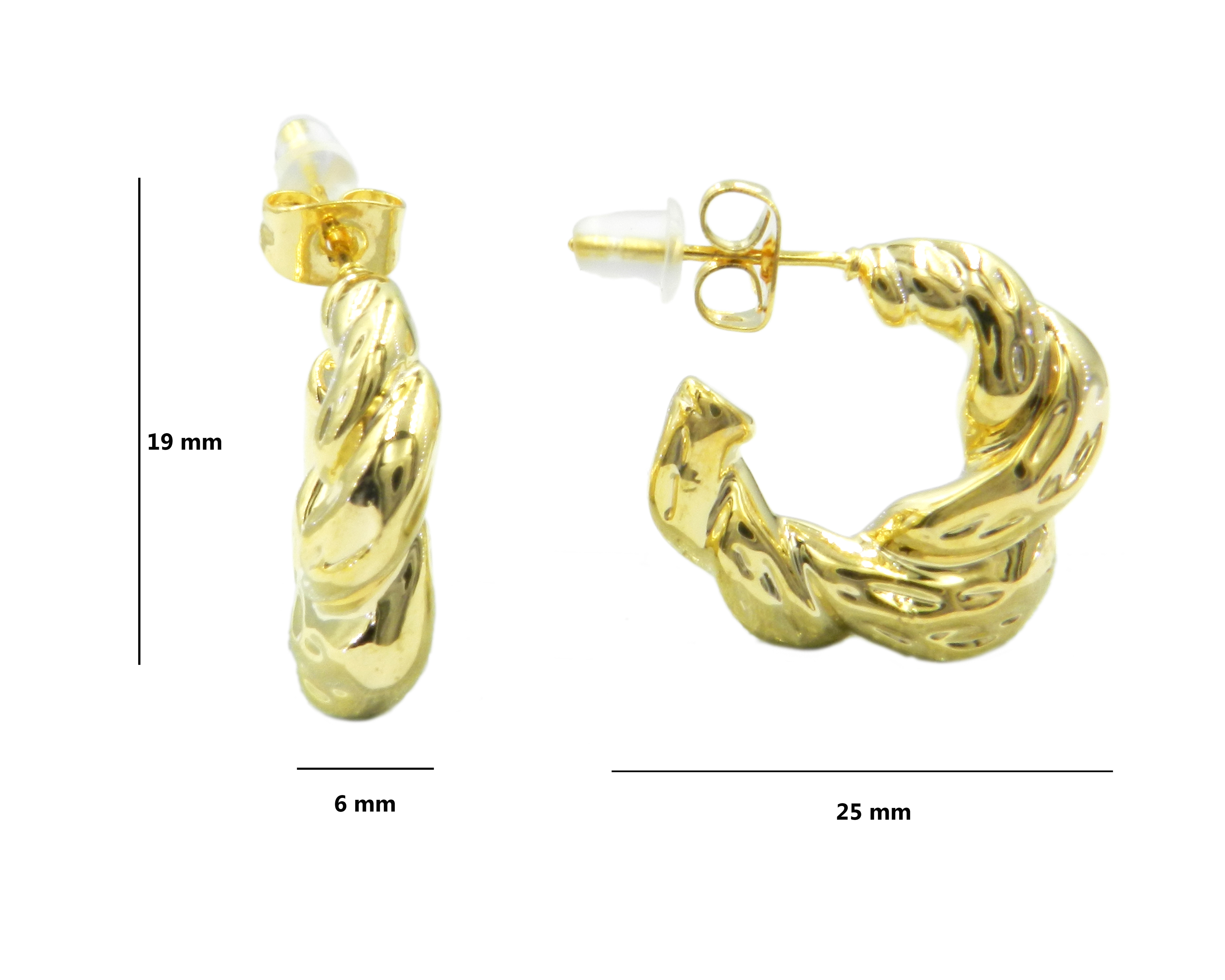 Foto 5 pulgar | Foto 4 | Arracadas de Chapa de Oro 14K Diseños Creativos