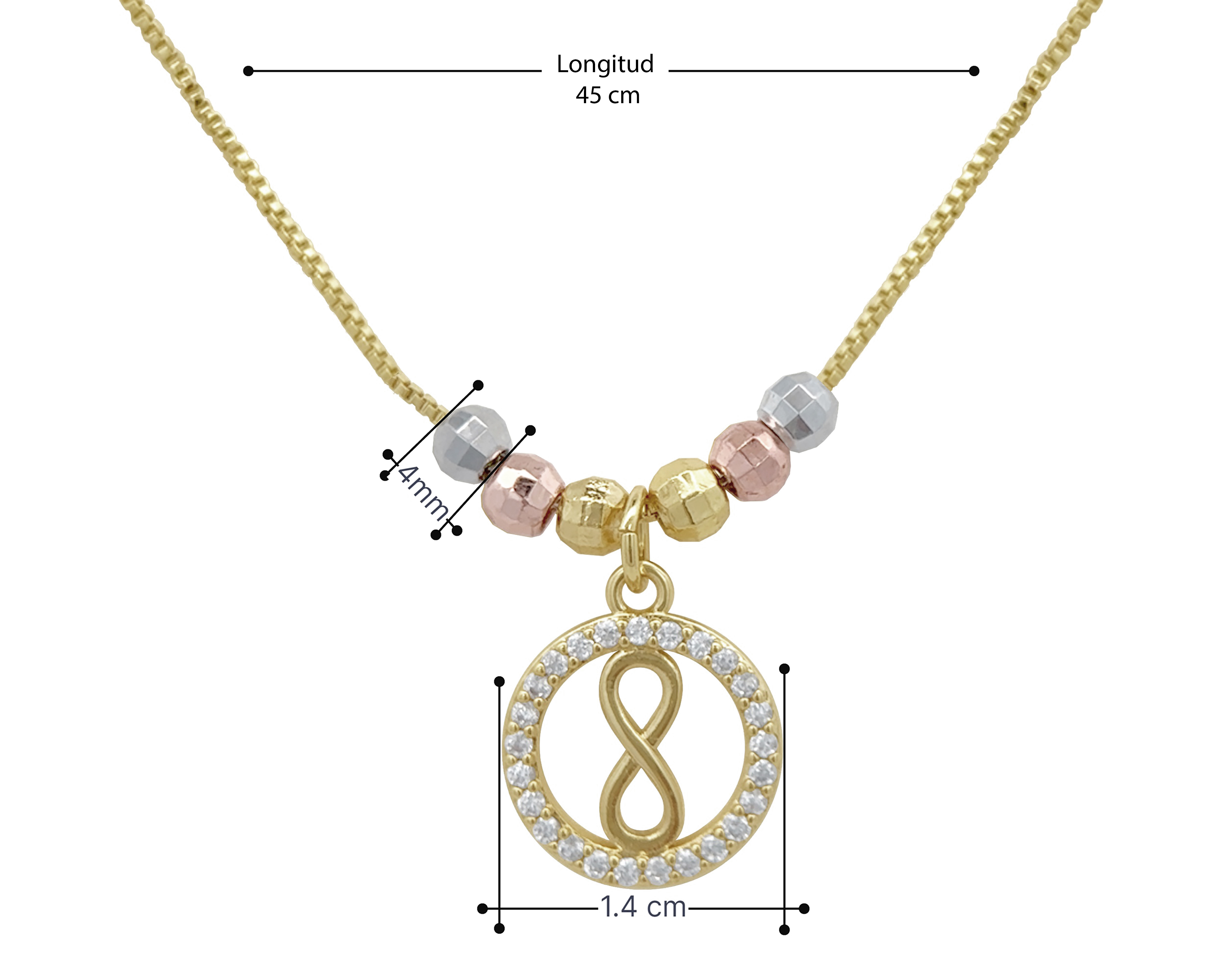 Foto 7 pulgar | Foto 6 | Collar de Chapa de Oro 18K Sentimientos