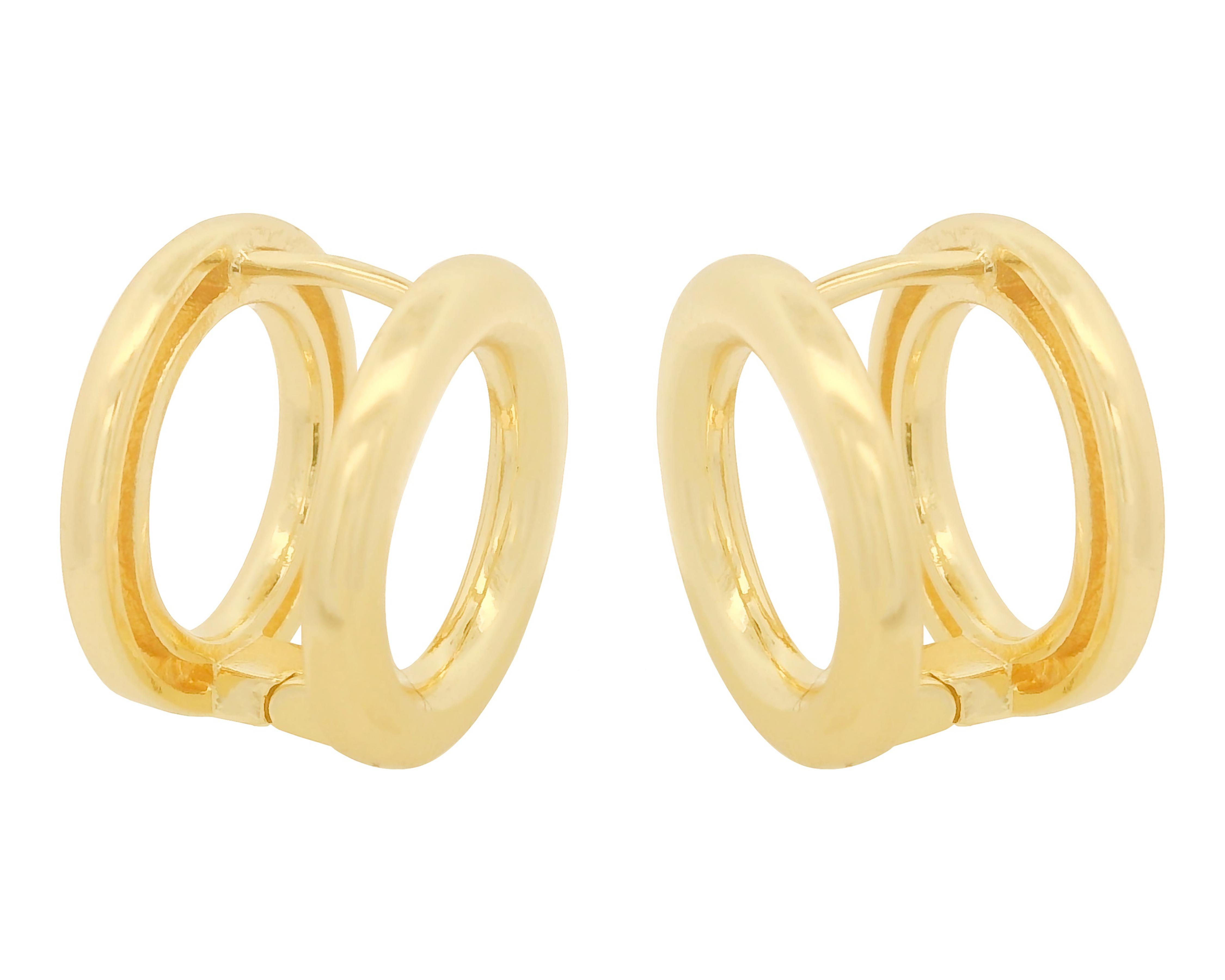 Foto 4 pulgar | Foto 3 | Aretes Chapa de Oro 18K Sentimientos