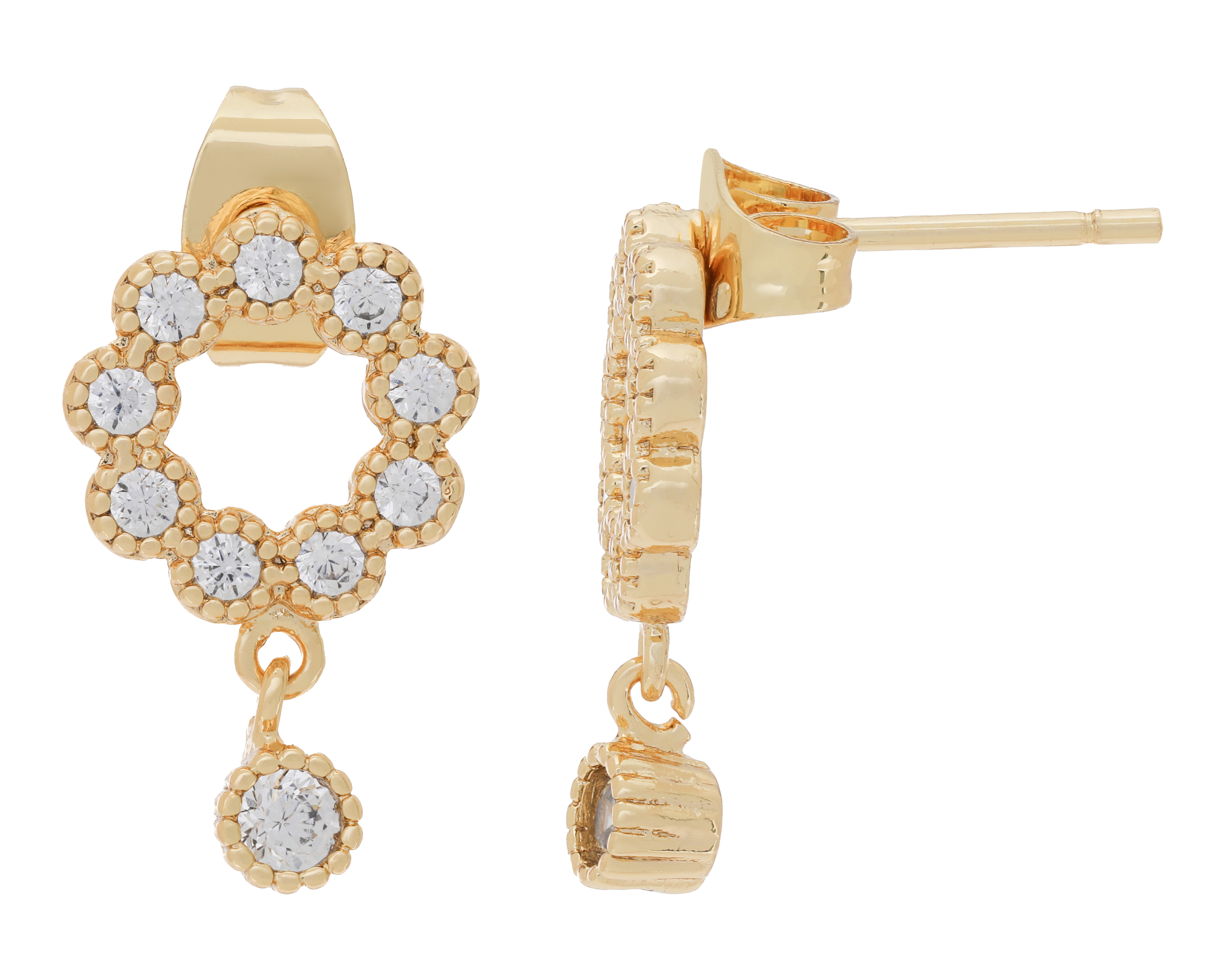 Foto 1 | Foto 1 | Aretes de Roseta Chapa de Oro 14k Mashala