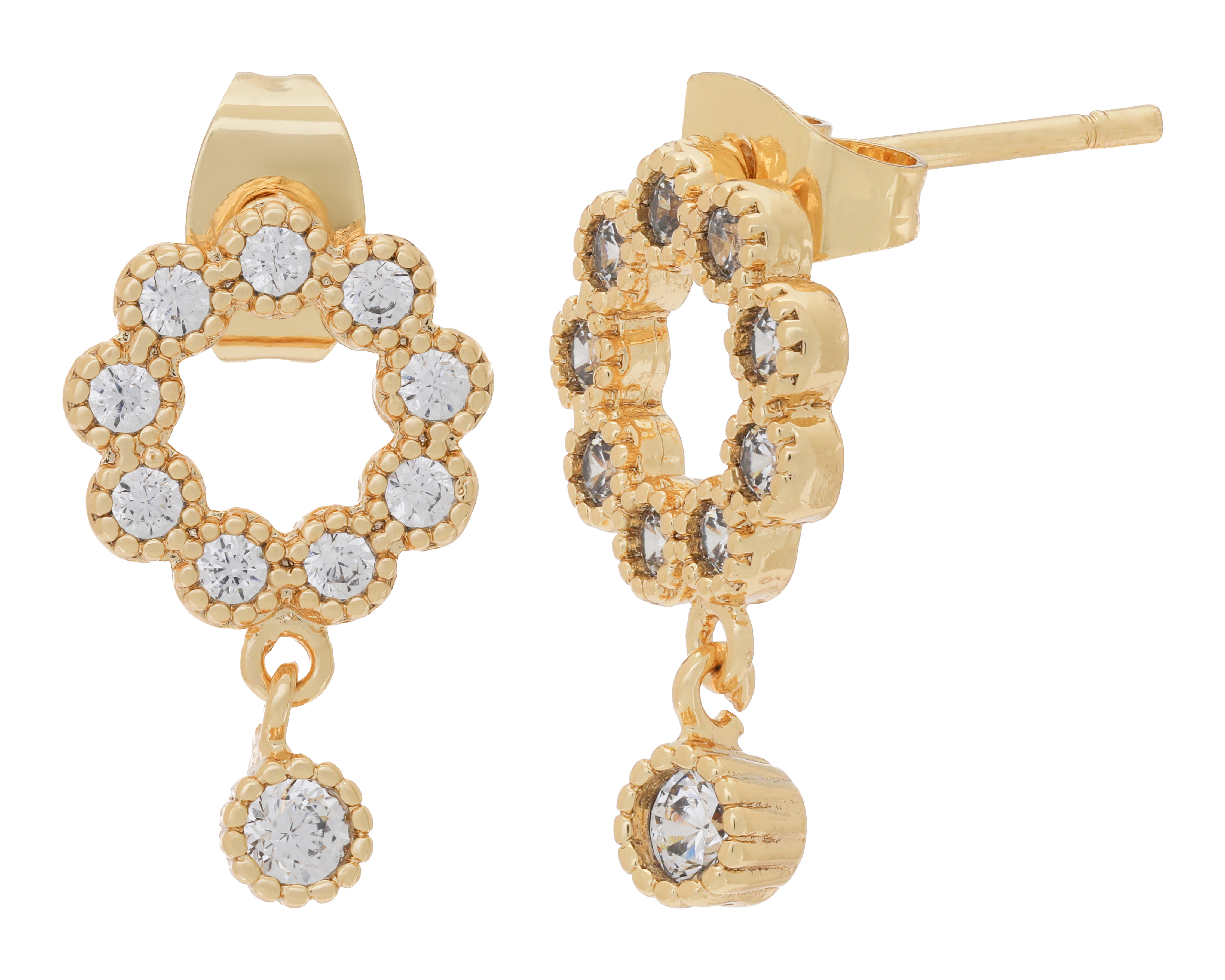 Foto 2 | Foto 2 | Aretes de Roseta Chapa de Oro 14k Mashala