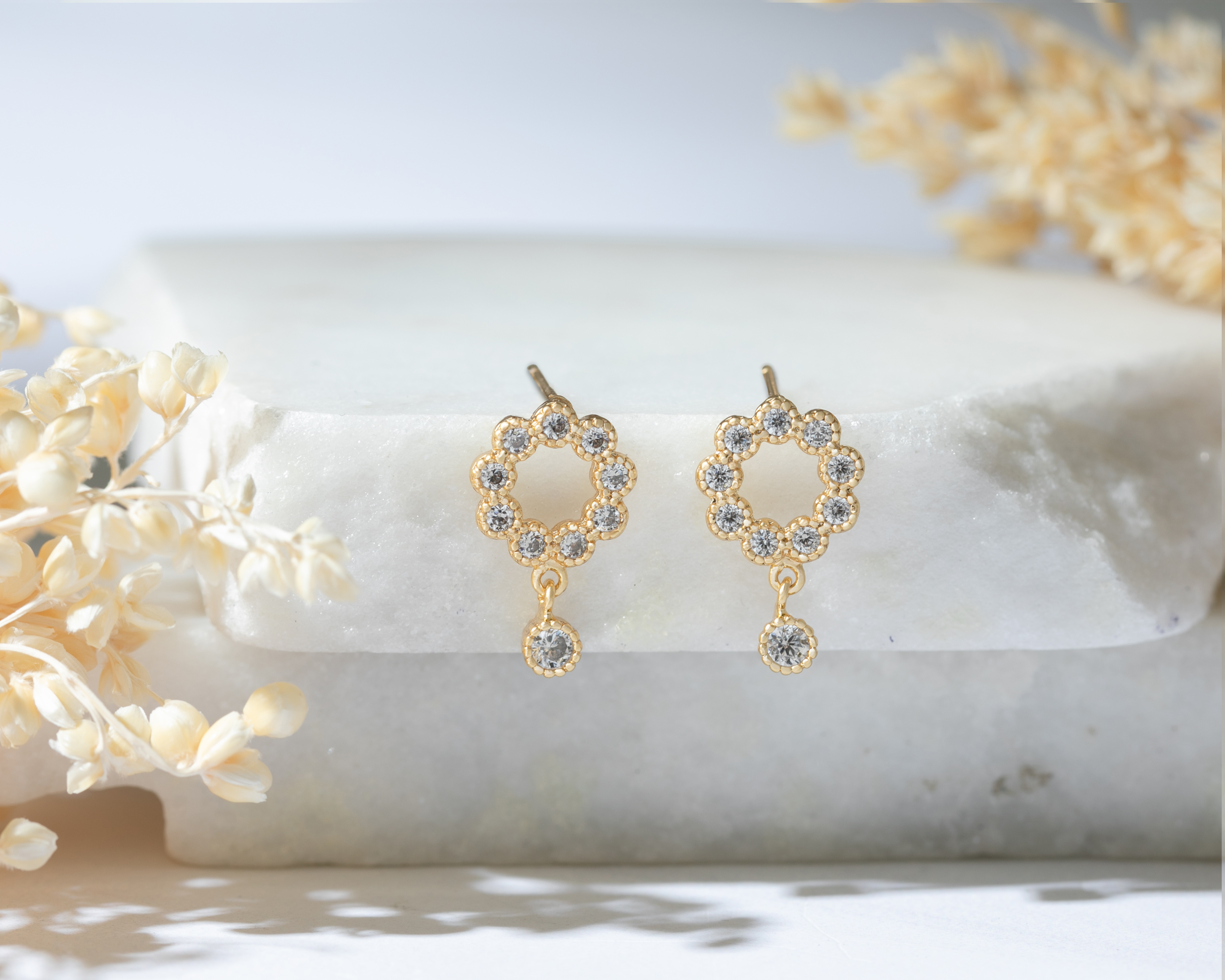 Foto 3 | Foto 3 | Aretes de Roseta Chapa de Oro 14k Mashala