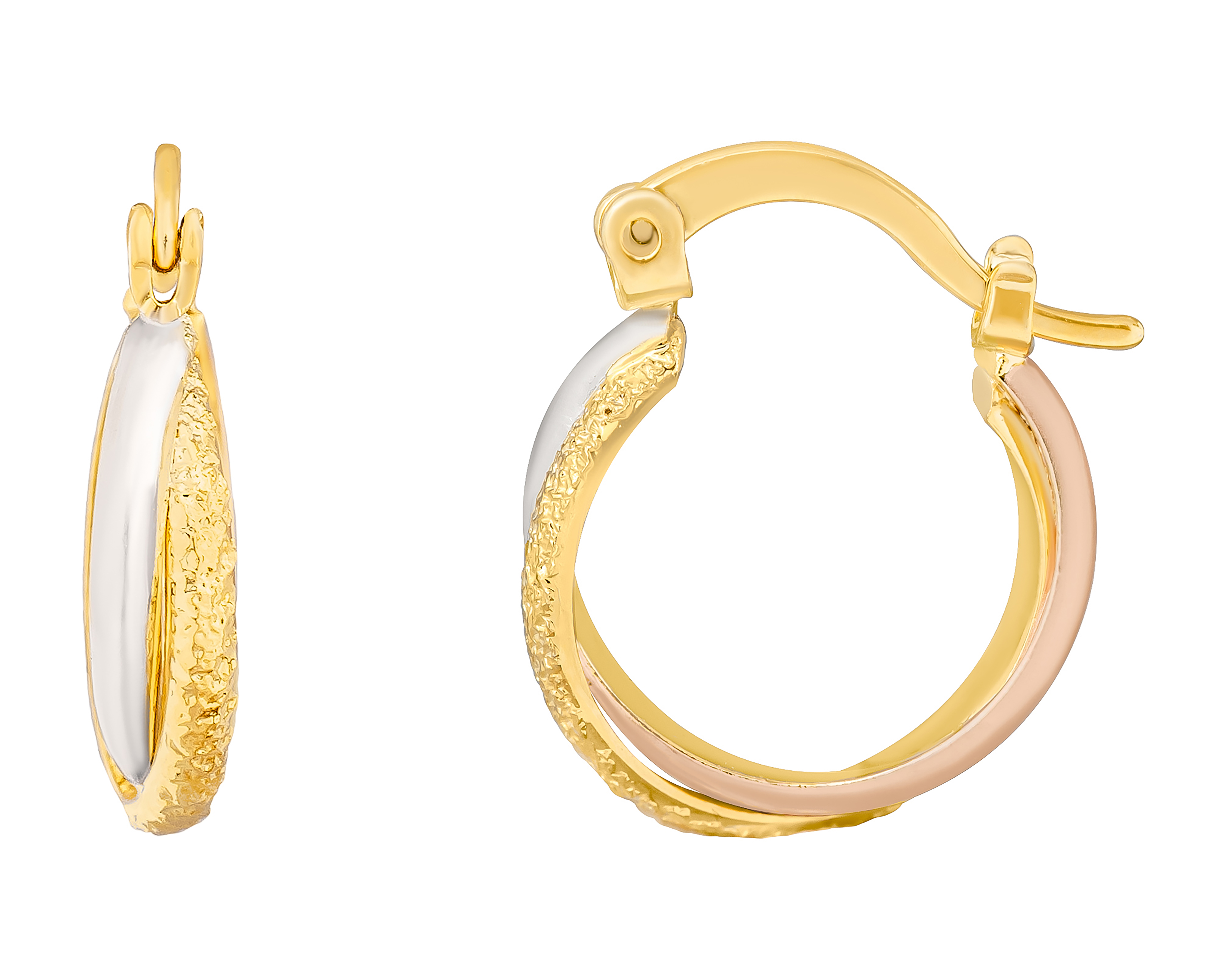 Aretes de Chapa de Oro 18K Plafer