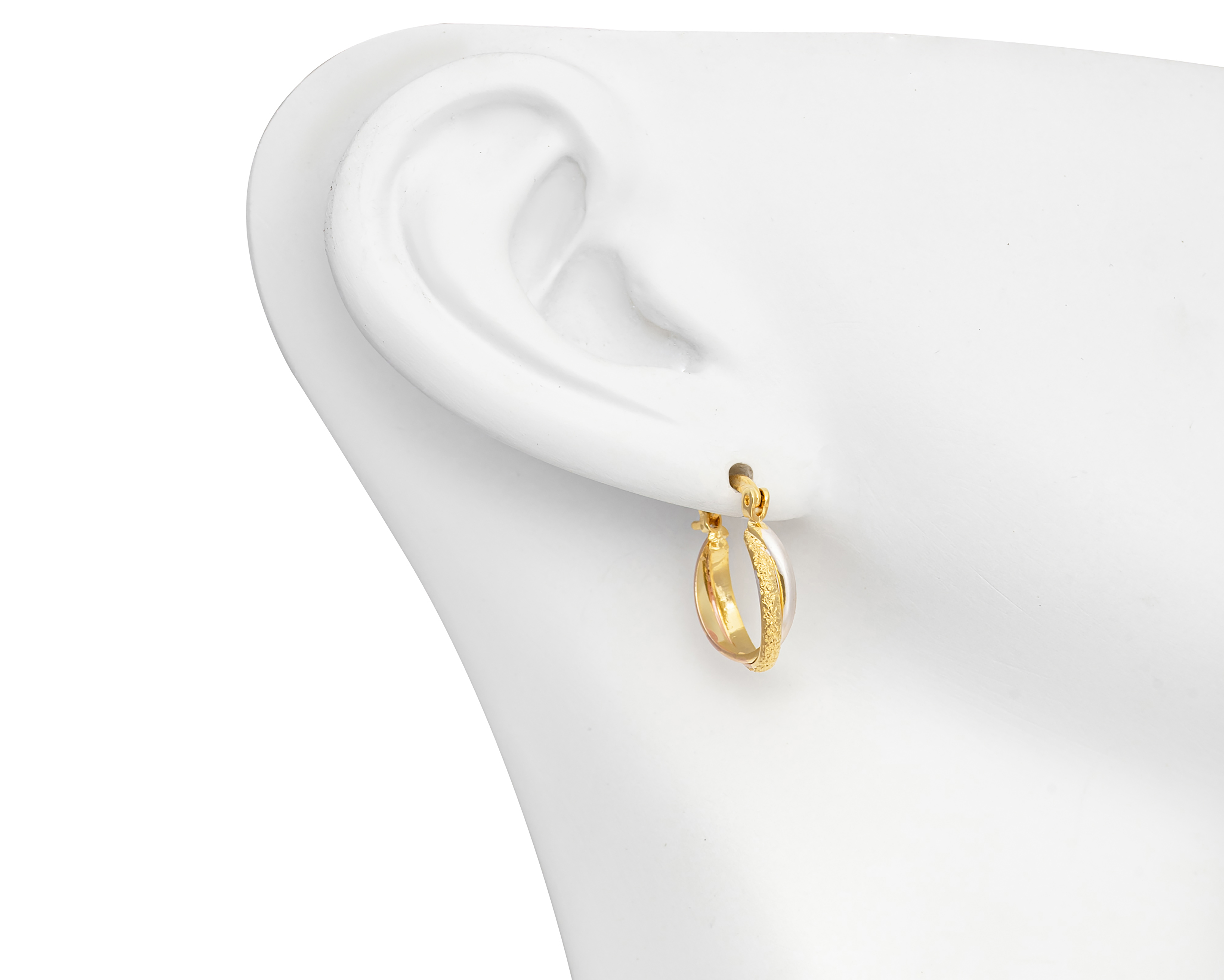 Foto 5 pulgar | Foto 4 | Aretes de Chapa de Oro 18K Plafer