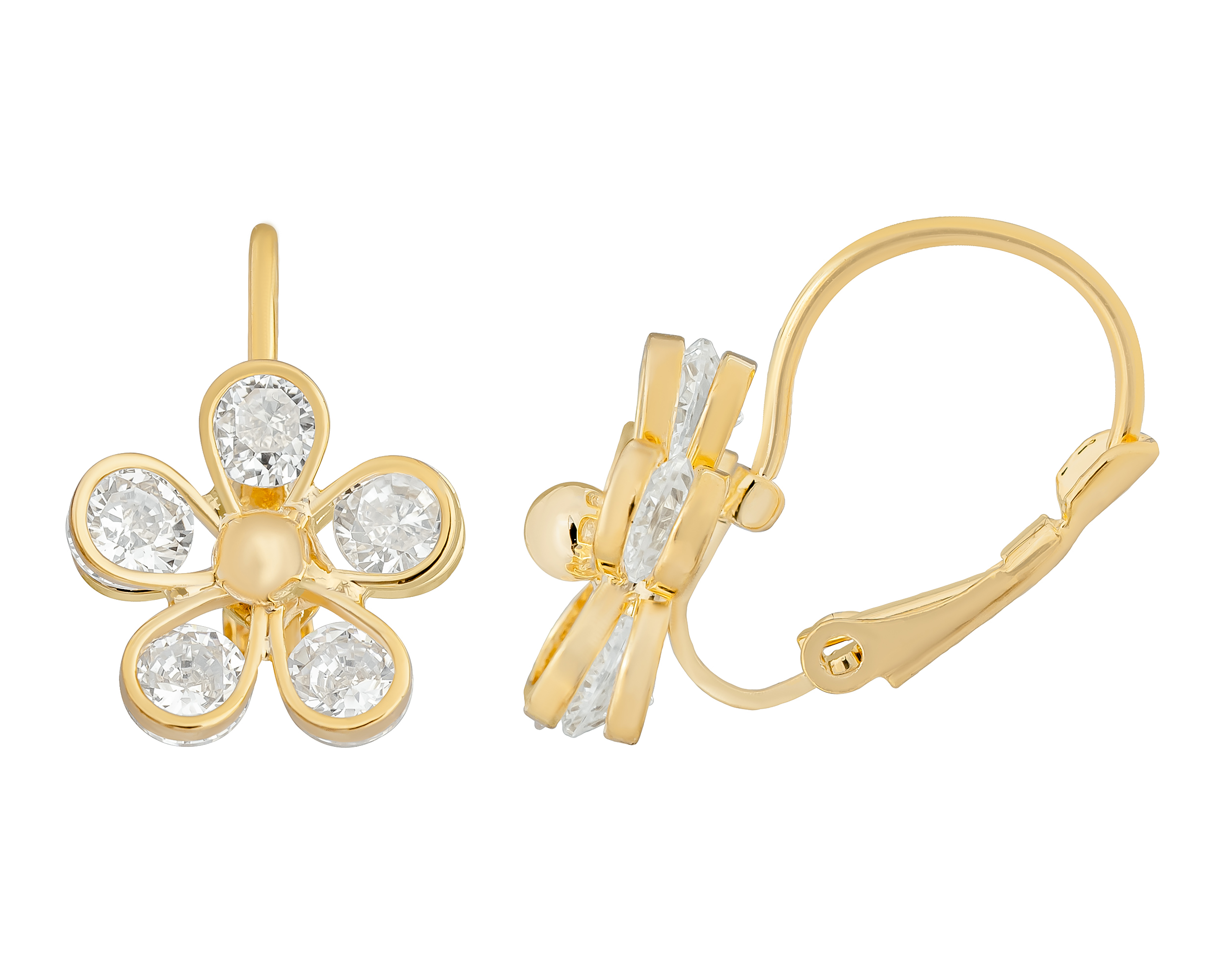 Aretes de Chapa de Oro 18k Plafer